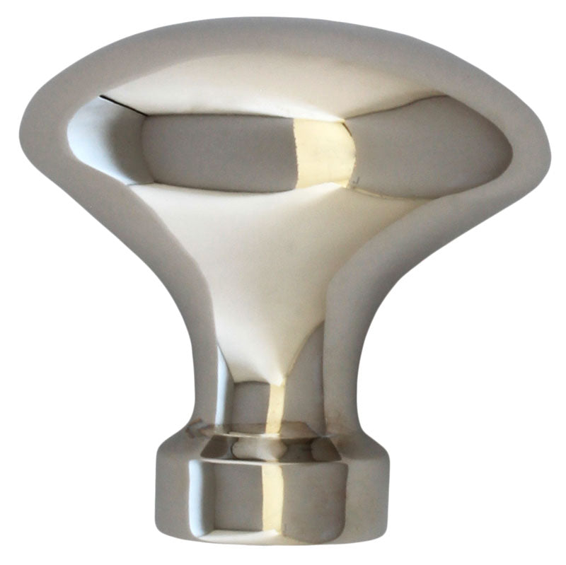 Knopp 40mm Oval Nickel Cabinet Knobs - Elegant Hardware for Kitchen Cabinets, Dressers & Furniture (Set of 10) - Perfect for Home Renovation & DIY Projects
