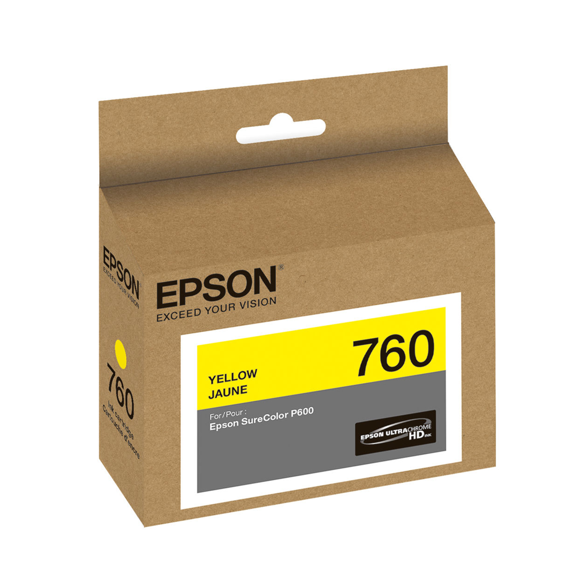 Epson T760 UltraChrome HD Yellow Ink Cartridge for SureColor P600 Printer - High-Quality Photo Printing for Artists & Photographers - Perfect for Fine Art Prints, Photography Projects & Creative Designs