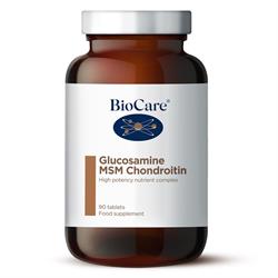 Biocare Glucosamine MSM Complex 90 Tablets - Joint Support Supplement for Pain Relief & Mobility - Ideal for Athletes & Active Adults