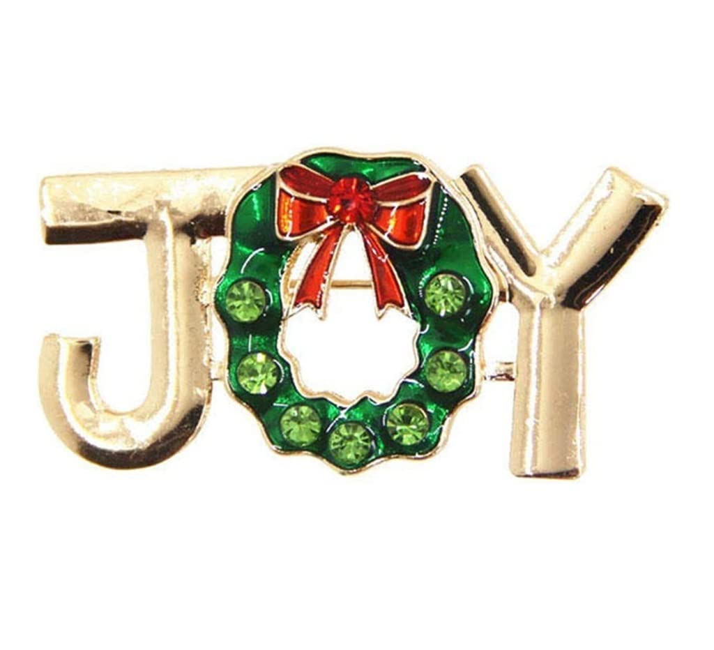 Elegant Golden Letter Brooch Pin - Vintage Christmas Ornament Jewelry for Women - Perfect for Holiday Outfits, Gift Wrapping & Festive Decorations (Gold, One Size)