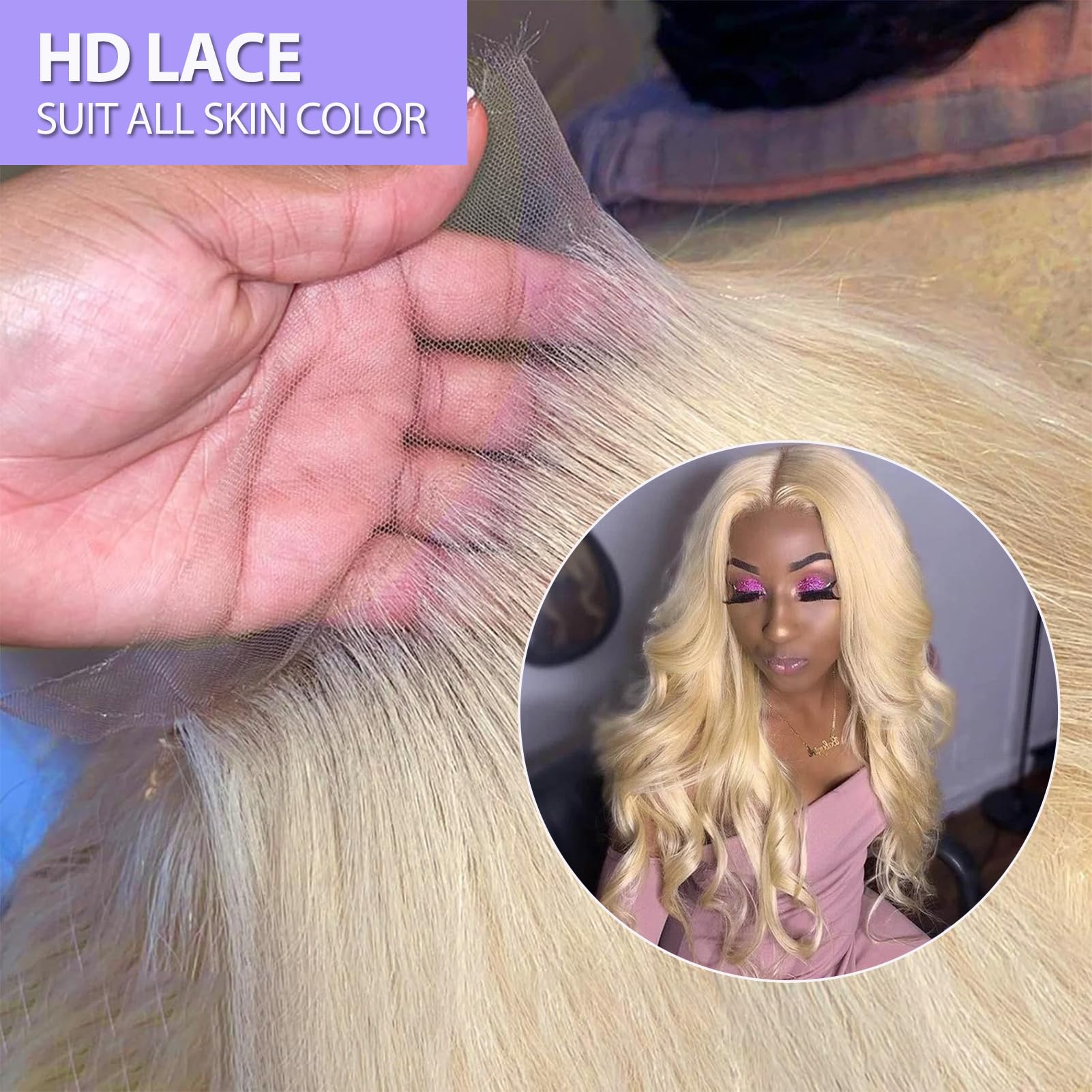 13x6 Lace Front Wig Human Hair 200% Density Blonde - 28 Inch Pre Plucked 12A Blonde Body Wave Human Hair Wig for Women | Daily Wear, Cosplay, Parties & Special Occasions