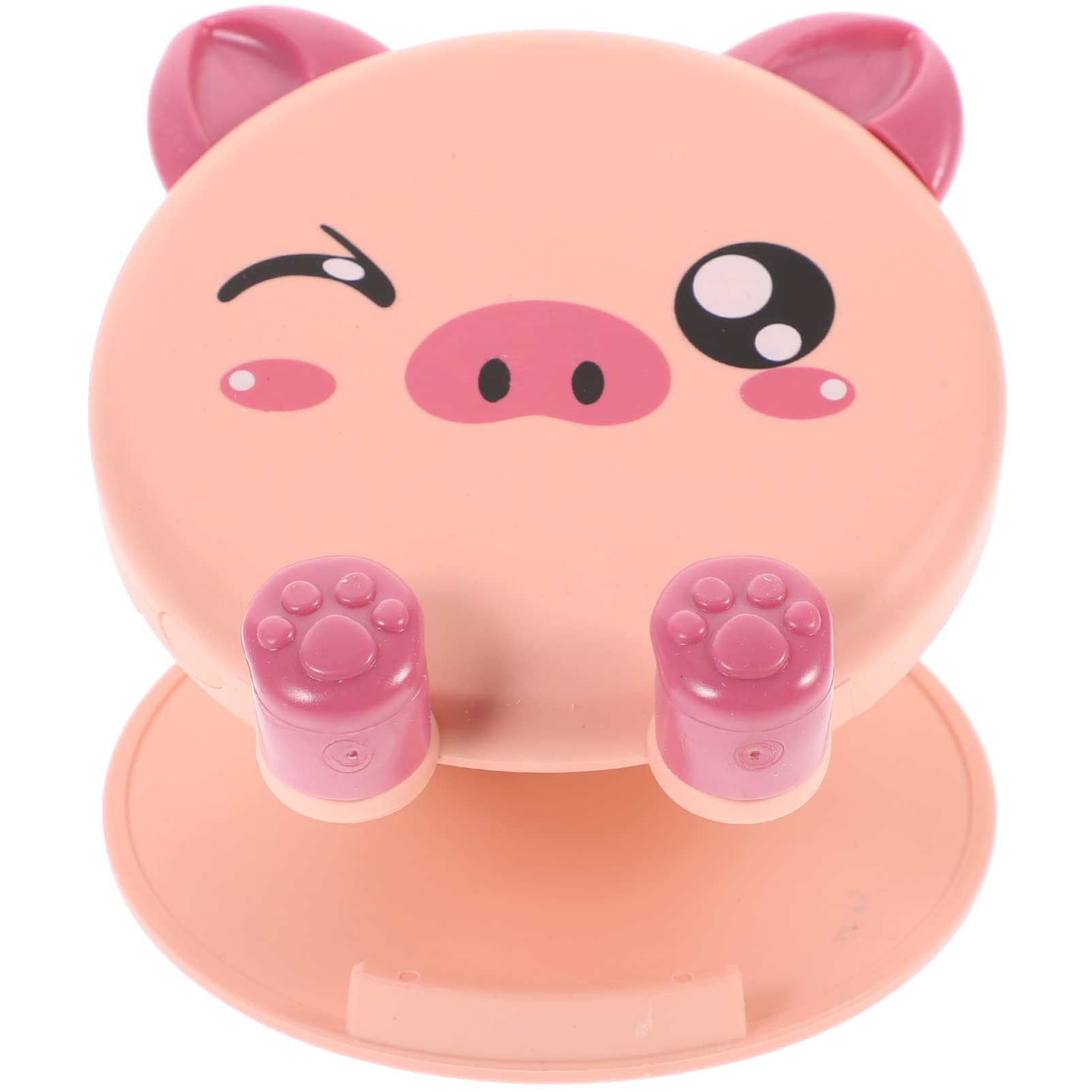 Adjustable Folding Phone Stand with Pig Design - Universal Desktop Cell Phone Holder & Tablet Stand for iPhone, Samsung, Google Pixel - Perfect for Home Office, Bedside, Kitchen Counter & Video Watching