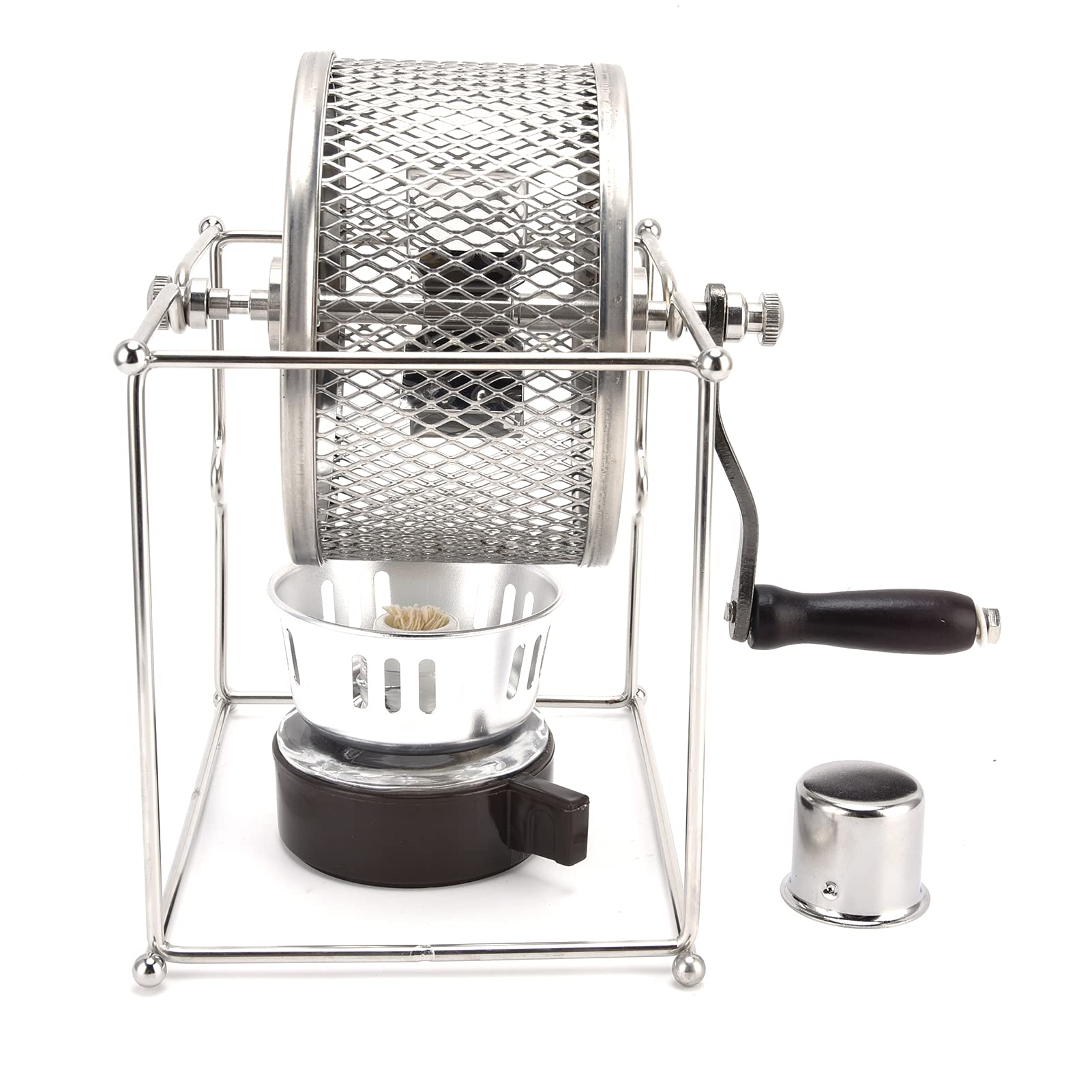 Hand-Cranked Coffee Roaster Machine - Stainless Steel Heat-Resistant Manual Coffee Bean Roaster for Home Use - Perfect for Fresh Roasting Coffee Beans at Home, Camping & Gifting