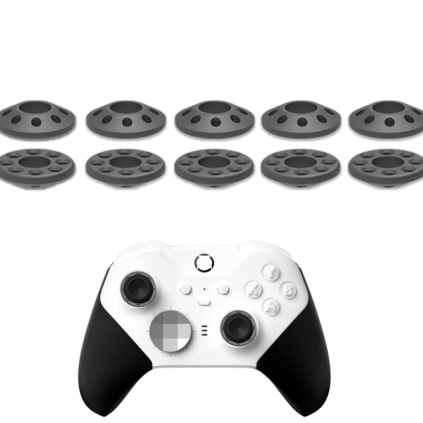 10 Pack Joystick Damping Rings for Xbox Series X/S, Xbox One, PS4, PS5, Switch Pro & Scuf Controllers - Anti-Slip Thumbstick Grips for Enhanced Aim Assist & Motion Control (Gaming Accessories for FPS, Sports & Racing Games)