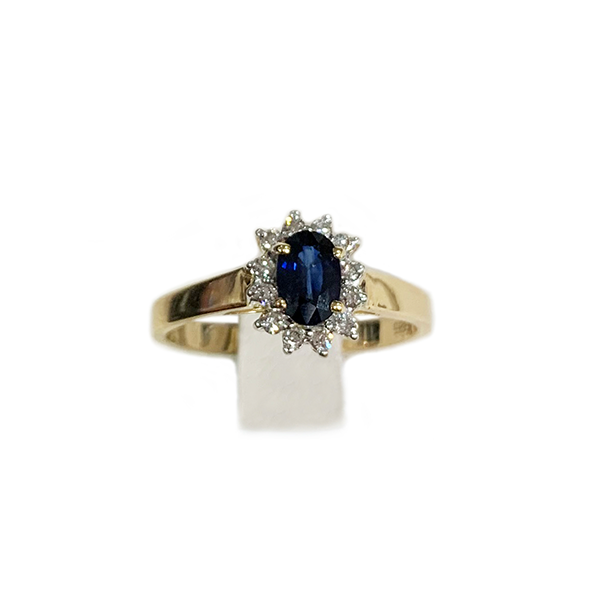 14K Yellow Gold Sapphire Ring for Women - Elegant Blue Sapphire Jewelry Gift for Engagement, Wedding & Anniversary - Dainty & Timeless Fine Jewelry