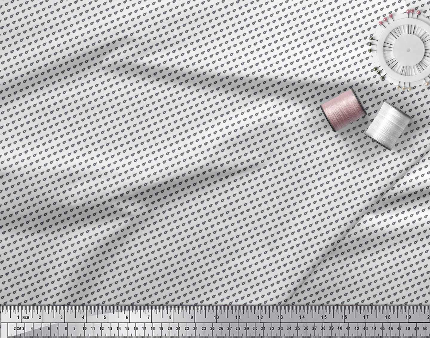 Soimoi Moss Georgette Brown Fabric by The Yard - 42 Inch Wide Printed Raindrop Pattern Nature Material for Dresses, Curtains & DIY Crafts - Soft Flowy Fabric for Sewing Projects & Home Decor