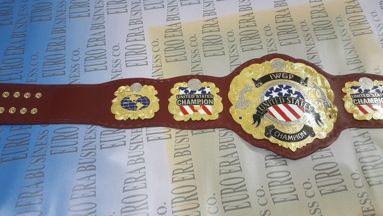 Authentic Replica IWGP United States Championship Belt - Adult Size with Metal Plates - Perfect for Wrestling Fans, Collectors & Cosplay Events