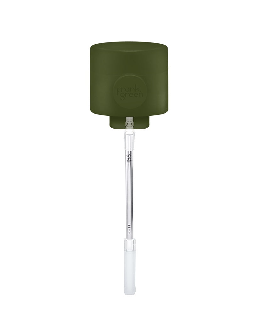 Frank Green Switch Lid Pack with Straw - Insulated Reusable Water Bottle for Gym, Hiking & Travel | Khaki | BPA-Free & Leak-Proof Design