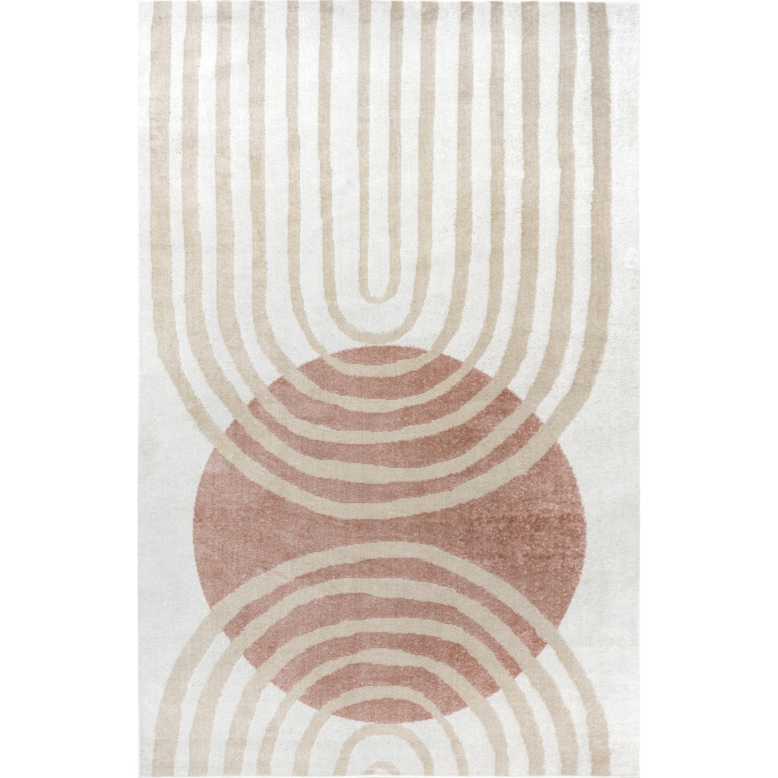 nuLOOM Shandra Abstract 9x12 Area Rug - Soft Blush/Ivory Modern Design for Living Room, Bedroom, Dining Room & Kitchen | Perfect for Home Decor, Floor Covering & Interior Styling