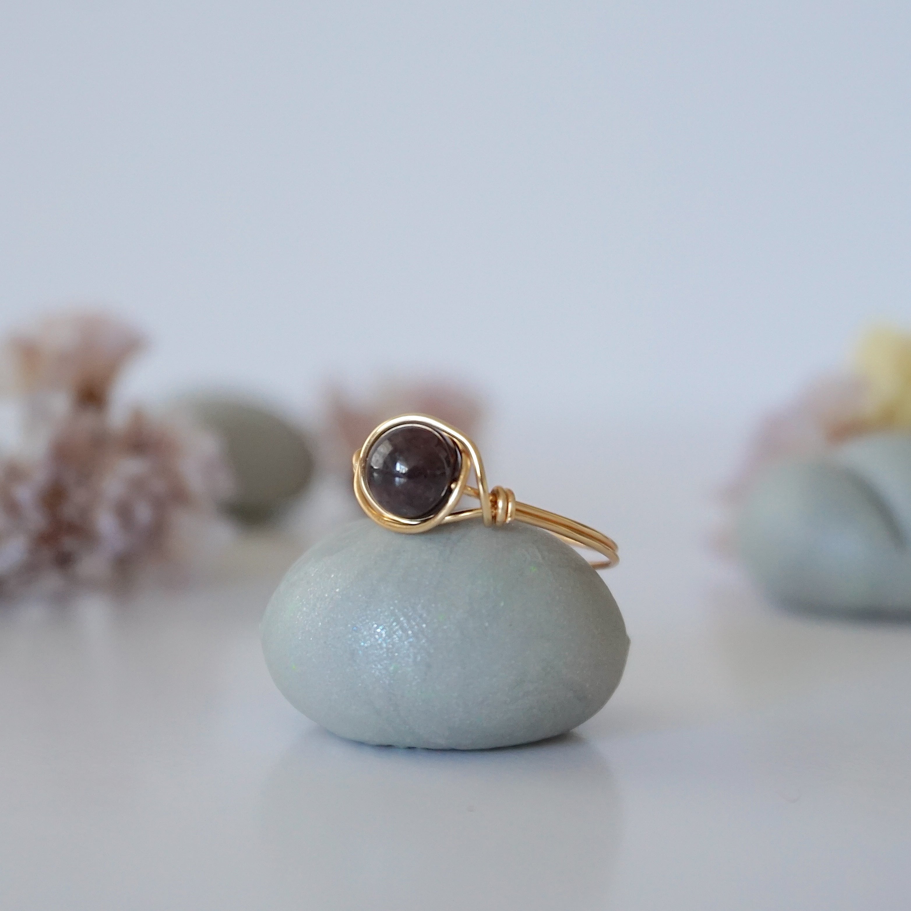 Gorgeous Garnet Birthstone Ring for Women - January Birthstone Jewelry, Dainty Stackable Ring, Perfect Gift for Mom, Wife, Daughter | Ideal for Birthday, Anniversary, Valentine's Day