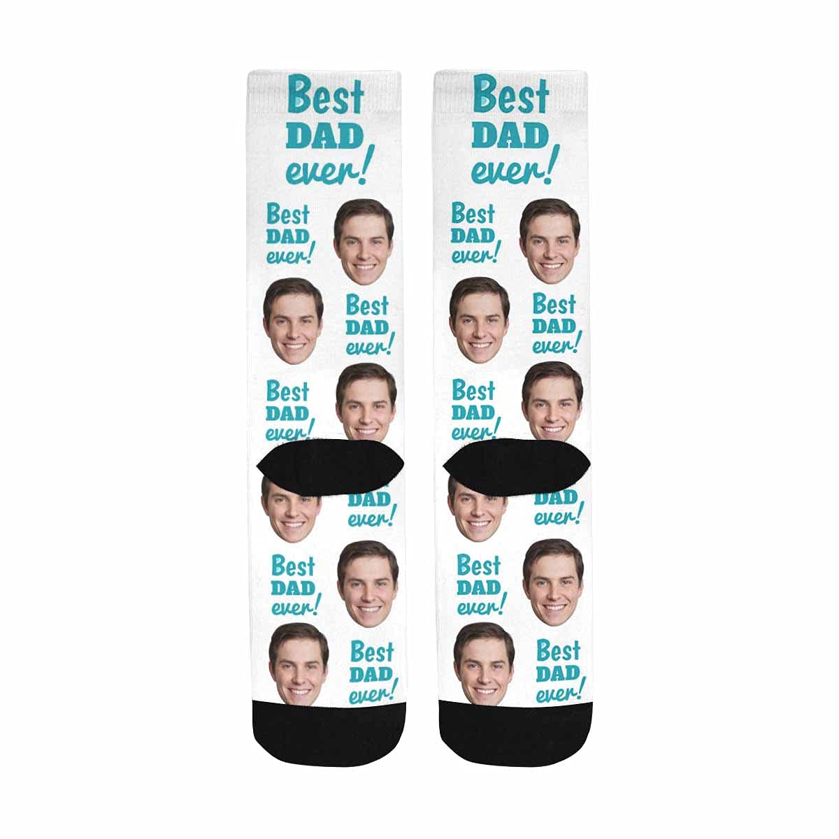 Custom Face Socks for Men - Personalized Father's Day Gift - Best Dad Ever Socks - Funny Novelty Socks for Gifts, Birthdays & Special Occasions