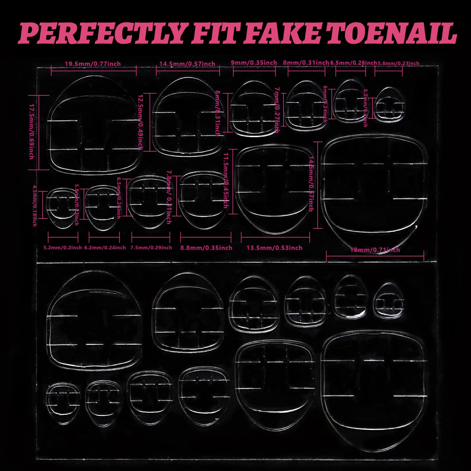 144pcs Press on Toenails for Women - 6 Sets French Tip Fake Toenails with Glue | Easy Application & Long Lasting | Perfect for Pedicures, Vacations & Special Occasions