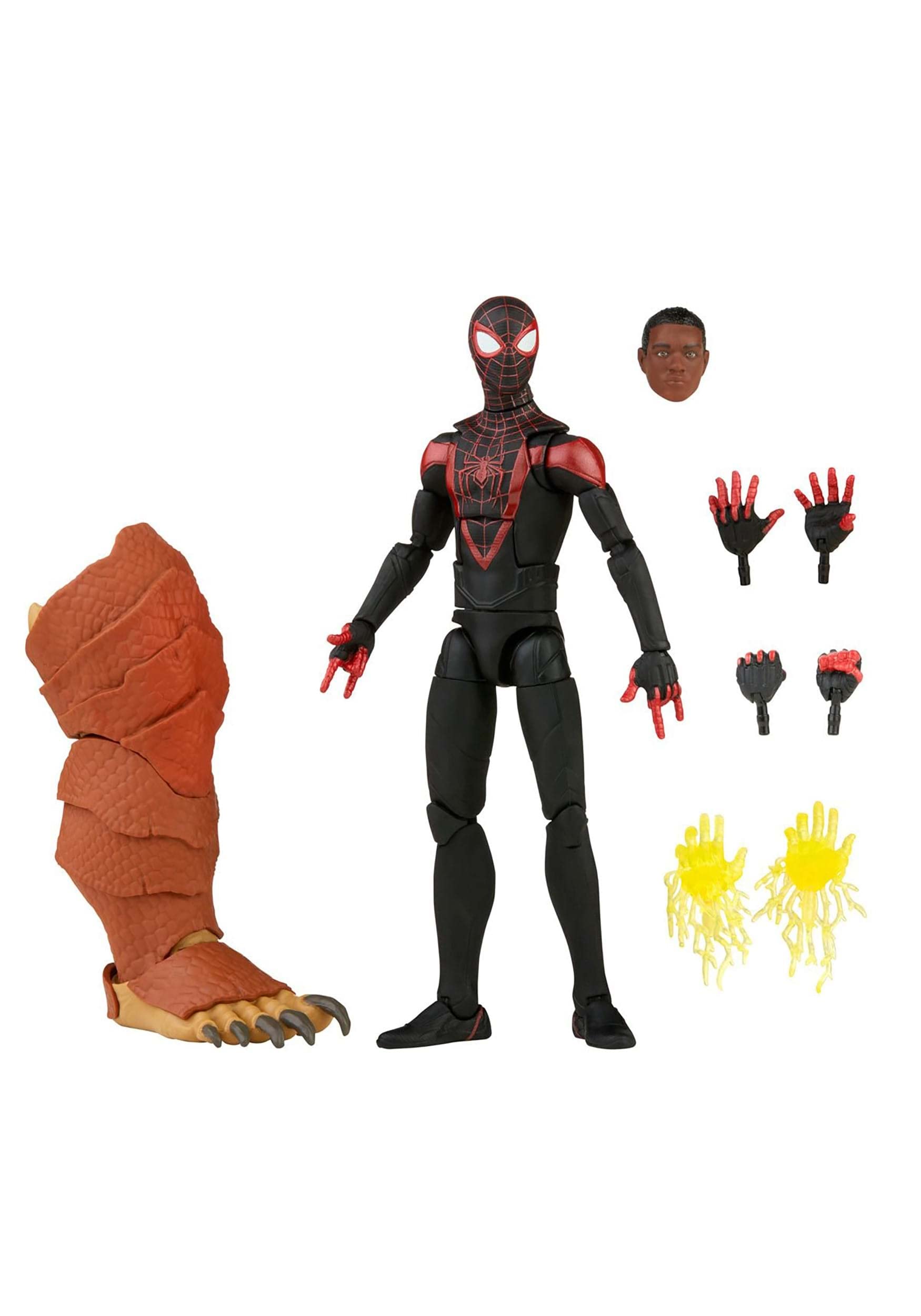 Spider-Man Marvel Legends Series Gamerverse Miles Morales 6-inch Action Figure with 7 Accessories & Build-A-Figure Part | Collectible Toy for Marvel Fans | Perfect for Display, Gifting & Cosplay