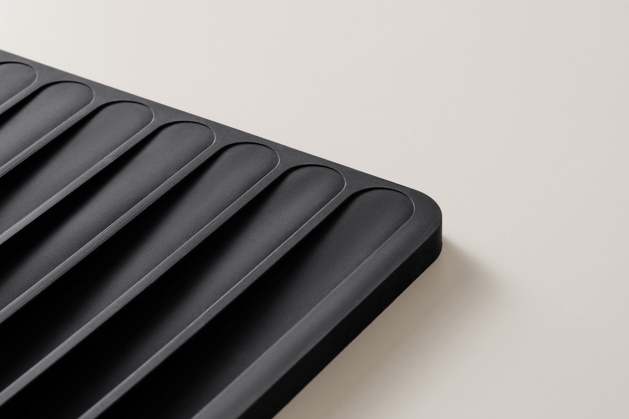Premium Silicone Drying Mat for Dishes - Non-Slip, Heat Resistant Kitchen Counter Protector - Perfect for Drying Glassware, Utensils & Cookware - Black (12x16 inches)