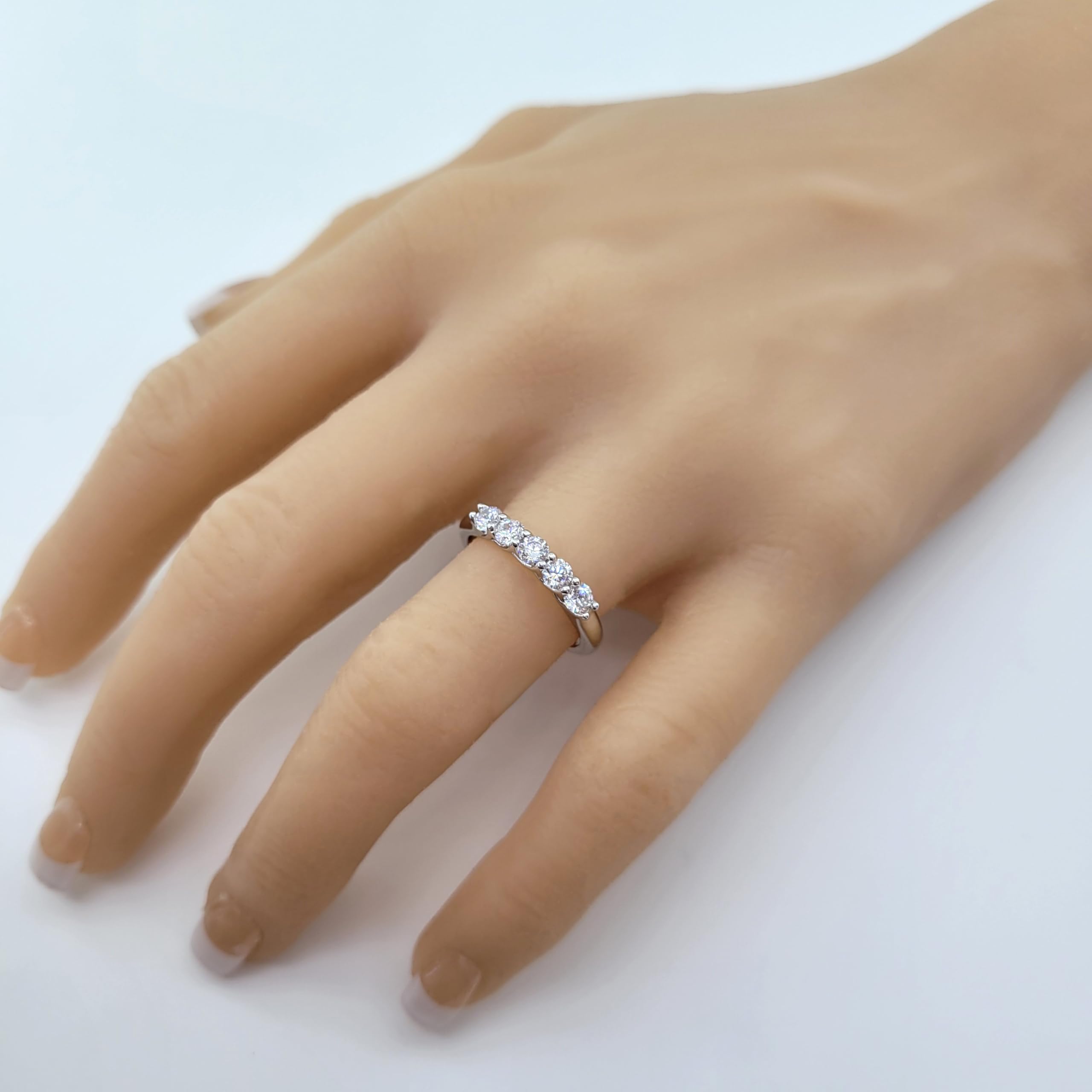 NANA Simulated Diamond Wedding Ring for Women - 1.00ctw Cubic Zirconia Bridal Band in Sterling Silver/10K/14K Gold - Perfect for Engagement, Anniversary & Special Occasion Jewelry Gift