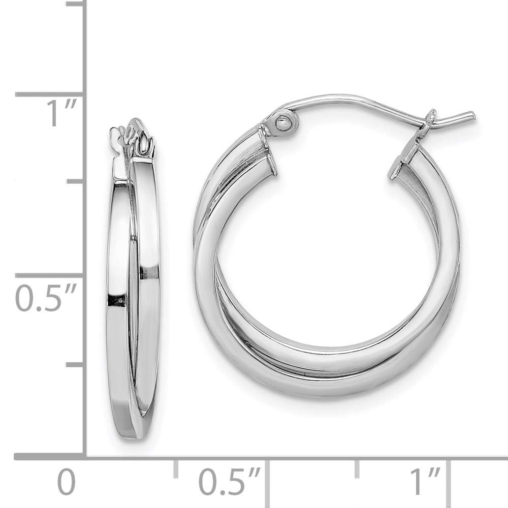 925 Sterling Silver Rhodium-Plated Hoop Earrings for Women - Hypoallergenic Fashion Jewelry Gift - Perfect for Parties, Weddings & Everyday Wear