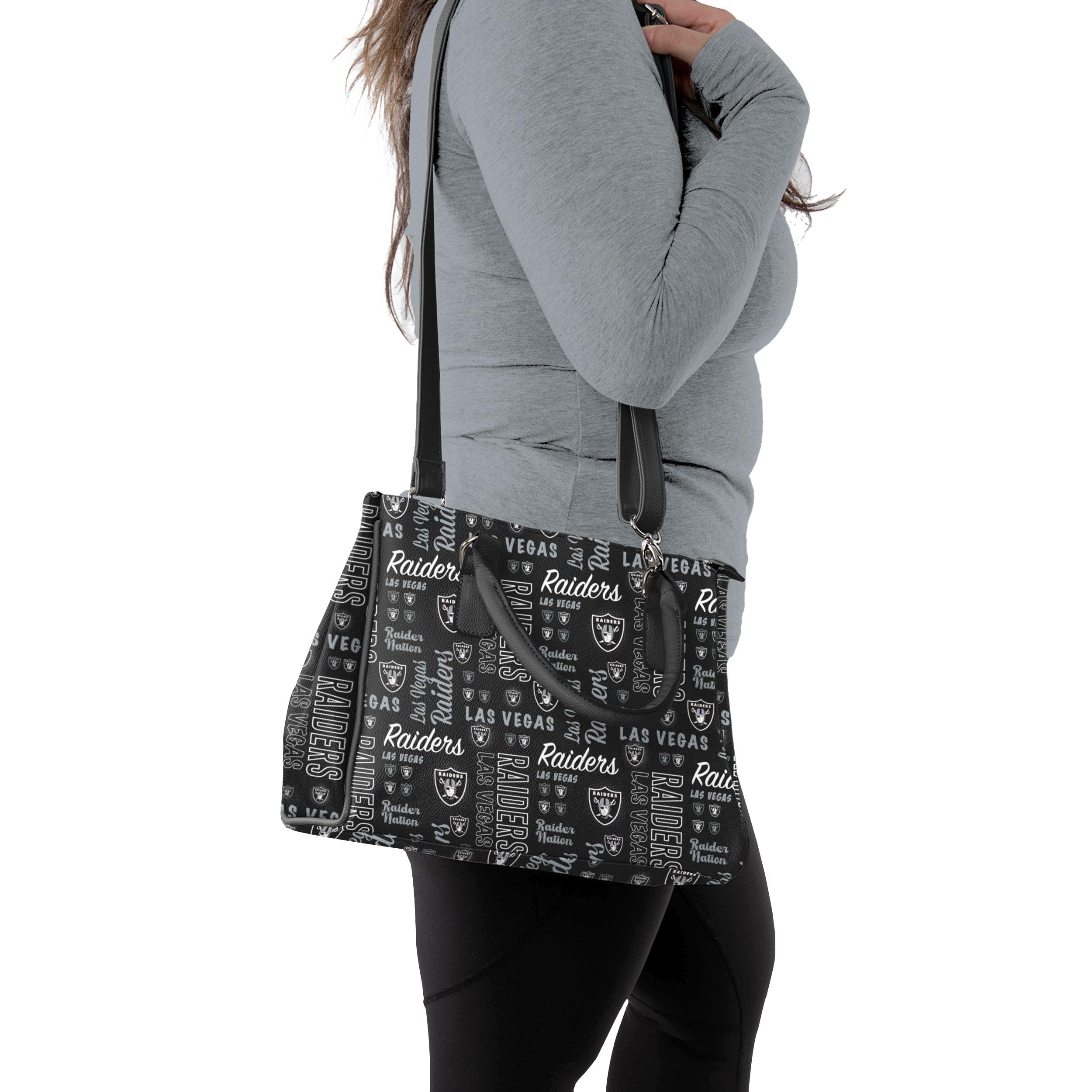 FOCO NFL Team Logo Printed Collection Bags - Stylish Game Day Tote & Shopping Bag for Football Fans (Perfect for Tailgating, Stadium Events & Sports Outings)