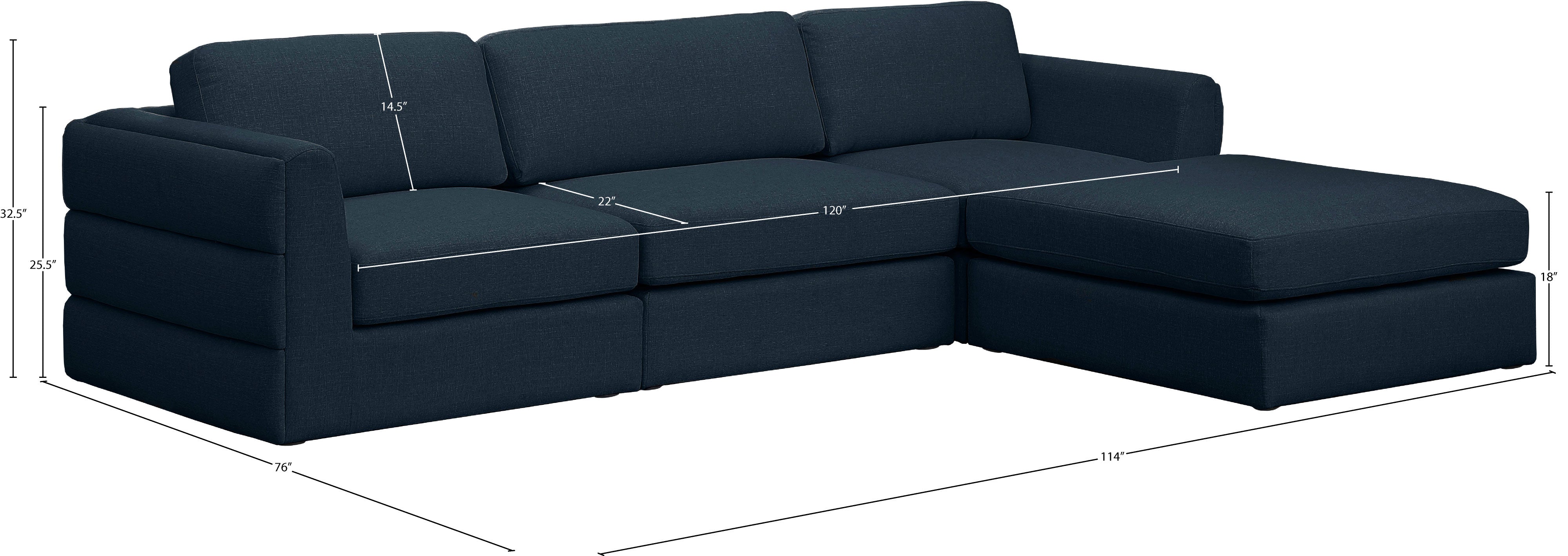 Beckham Durable Linen Textured Fabric Modular Sectional Sofa - Comfortable Modern Living Room Furniture for Home & Office Use