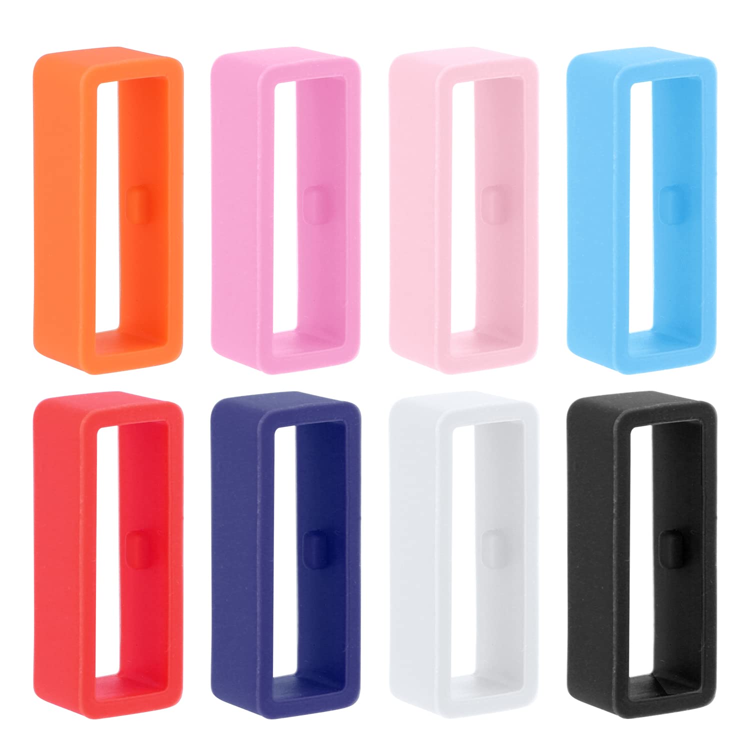 SAVITA 8pcs Silicone Watch Band Holder Loops - 22mm Multi Colors for Smartwatch & Wristband - Secure & Stylish Accessory
