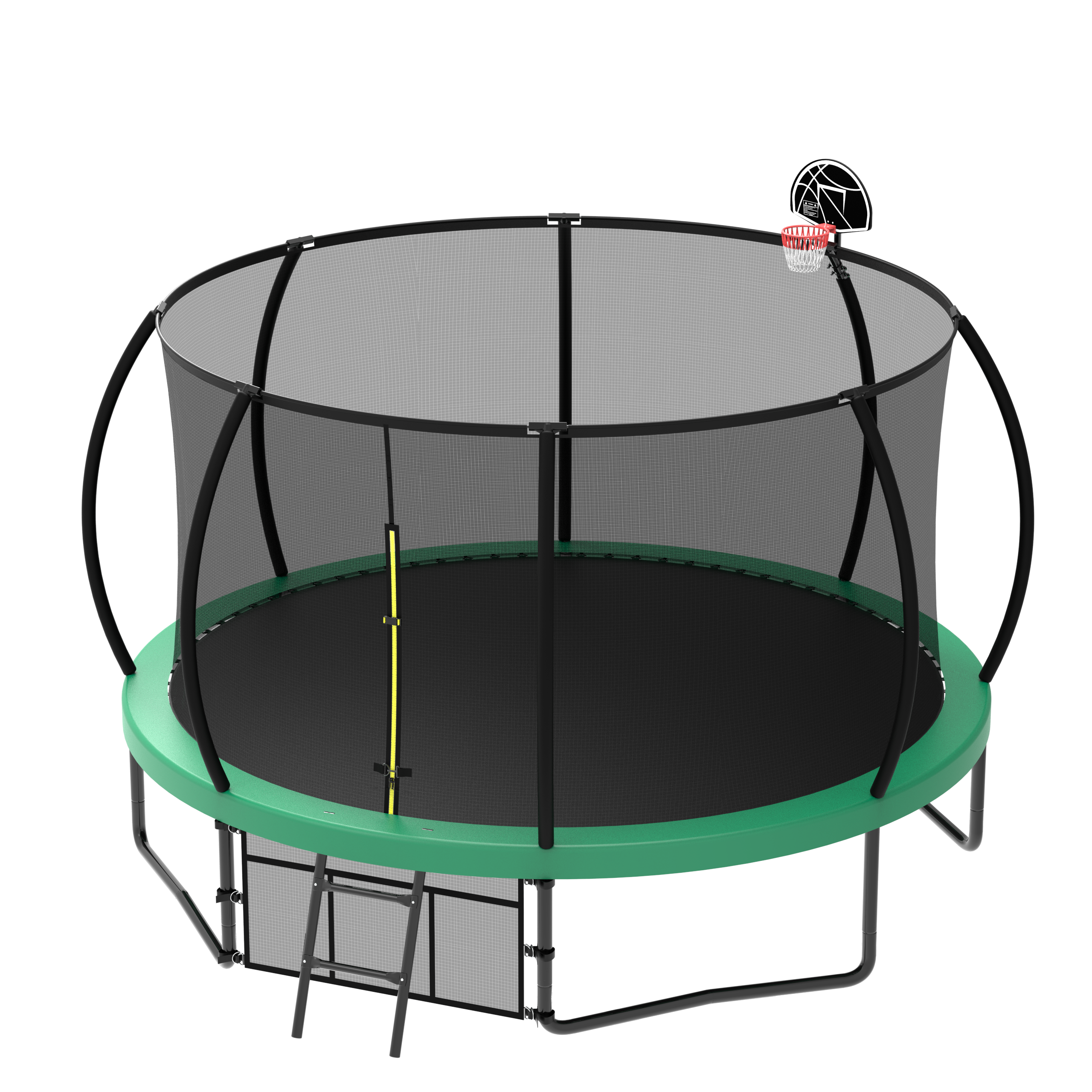 12FT Kids Trampoline with Safety Enclosure Net & Ladder - Outdoor Bounce Trampoline for Backyard, Garden, and Playground Fun - Perfect for Family Recreation & Exercise