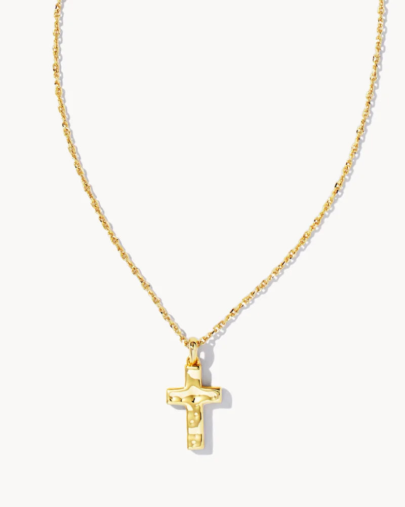 Kendra Scott Gold Cross Pendant Necklace for Women - Elegant Religious Jewelry Gift for Christmas, Baptism & Everyday Wear