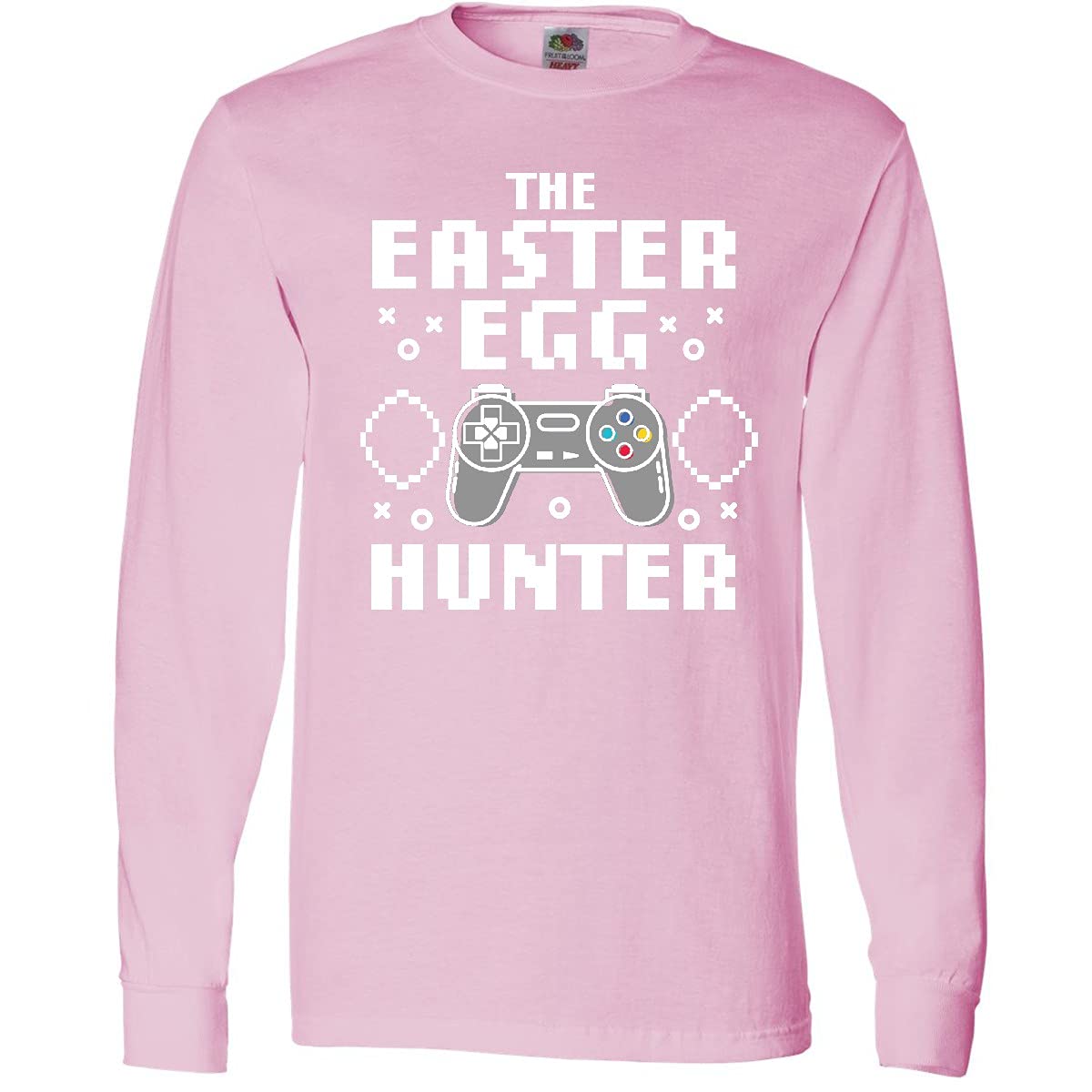 Inktastic Happy Easter The Easter Egg Hunter Gamer Long Sleeve T-Shirt - Fun Holiday Gift for Gamers & Easter Egg Hunt Lovers