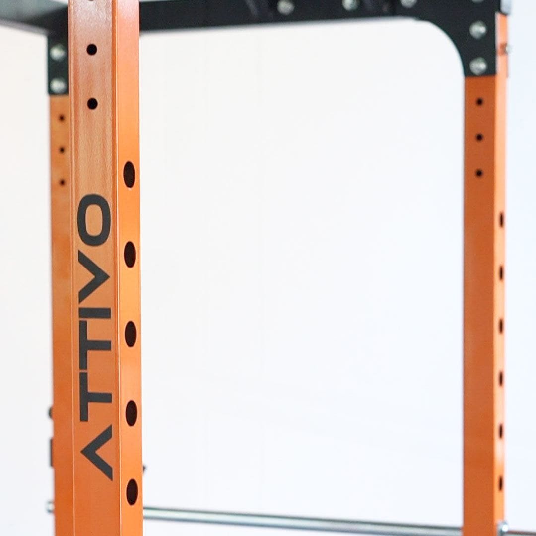 ATTIVO Power Rack ZY18 - Heavy Duty Home Gym Equipment for Strength Training | Squat Rack with Pull-Up Bar & J-Hooks | Perfect for Home Workouts & CrossFit Training