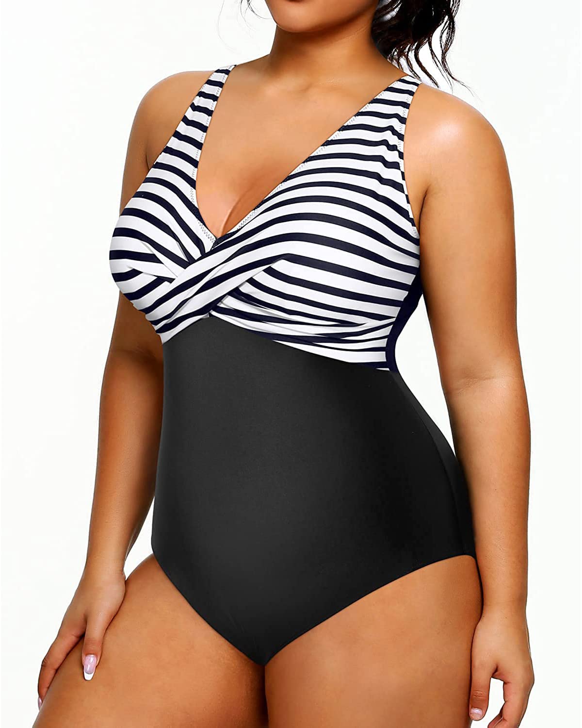 Yonique Plus Size One Piece Swimsuit for Women - Tummy Control Slimming Bathing Suit | High Waisted Swimwear for Beach, Pool & Vacation