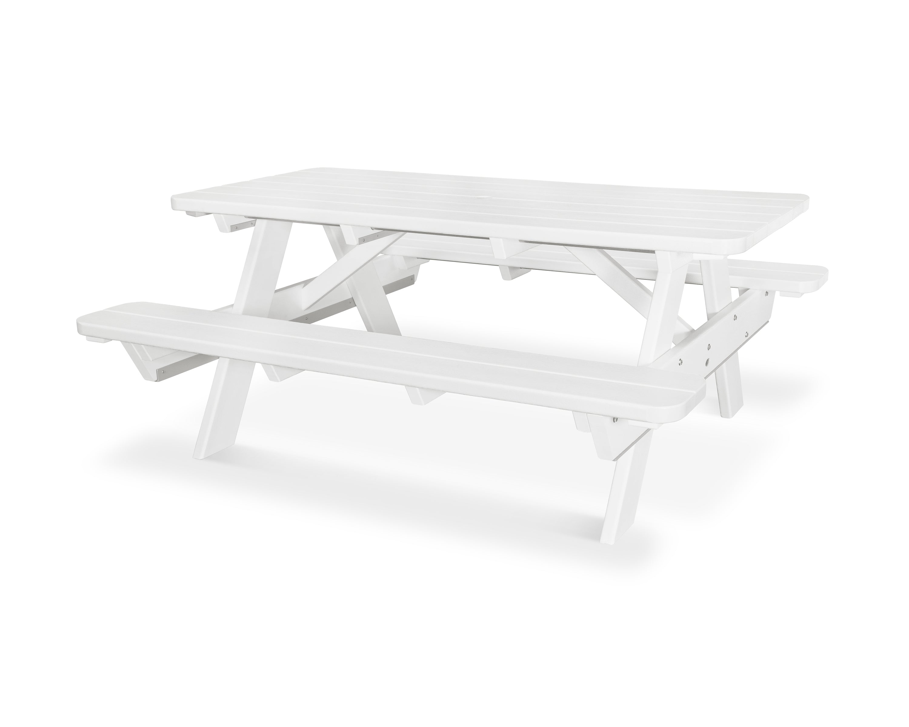 POLYWOOD Park 72 Outdoor Picnic Table - Durable All-Weather Dining Set for Patio, Backyard, and Park Gatherings