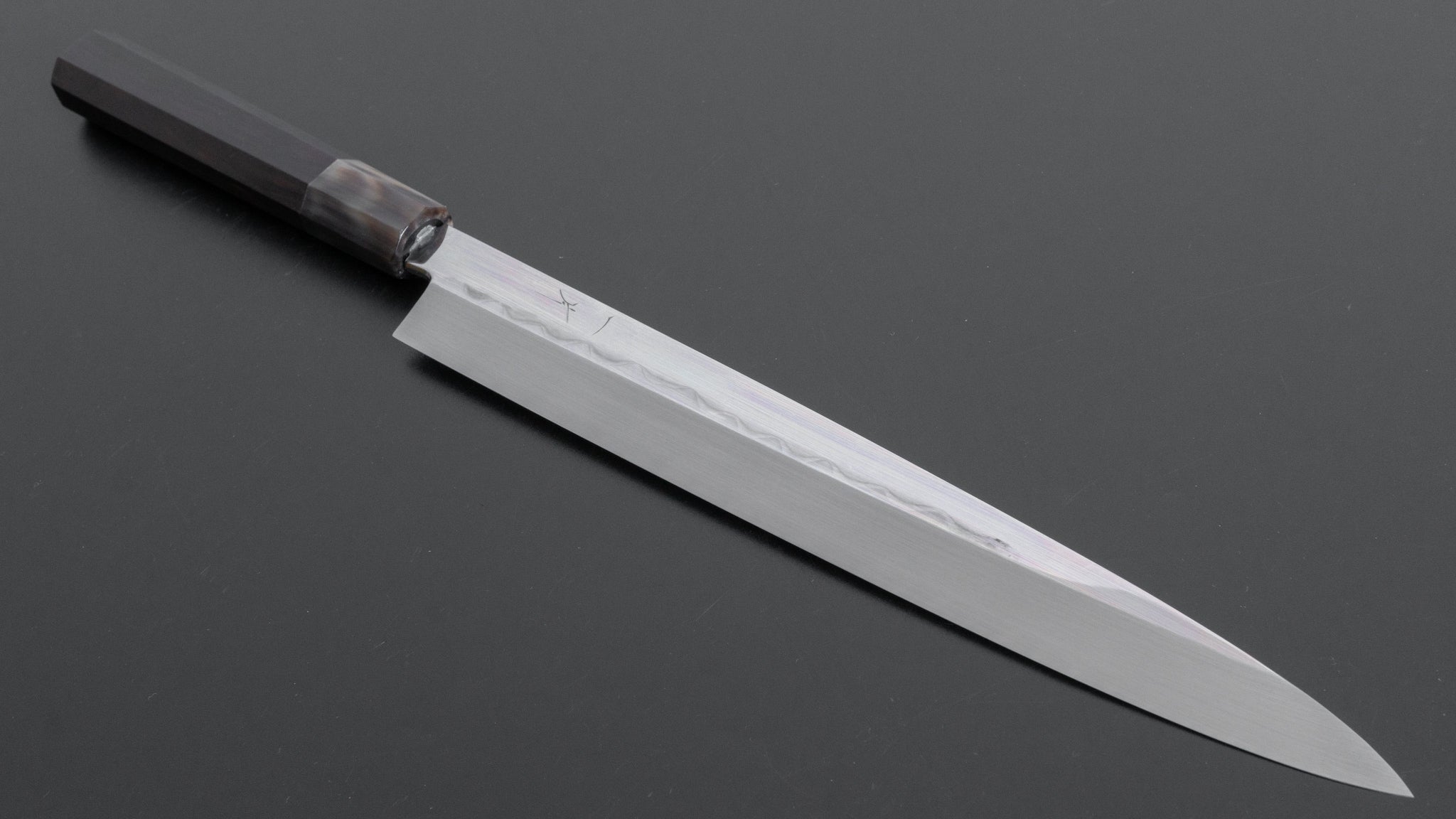 Hitohira Togashi White #1 Notaremon Mizu Honyaki Yanagiba 270mm Sushi Knife with Ebony Handle & Saya - Premium Japanese Chef Knife for Sushi, Sashimi & Fine Slicing