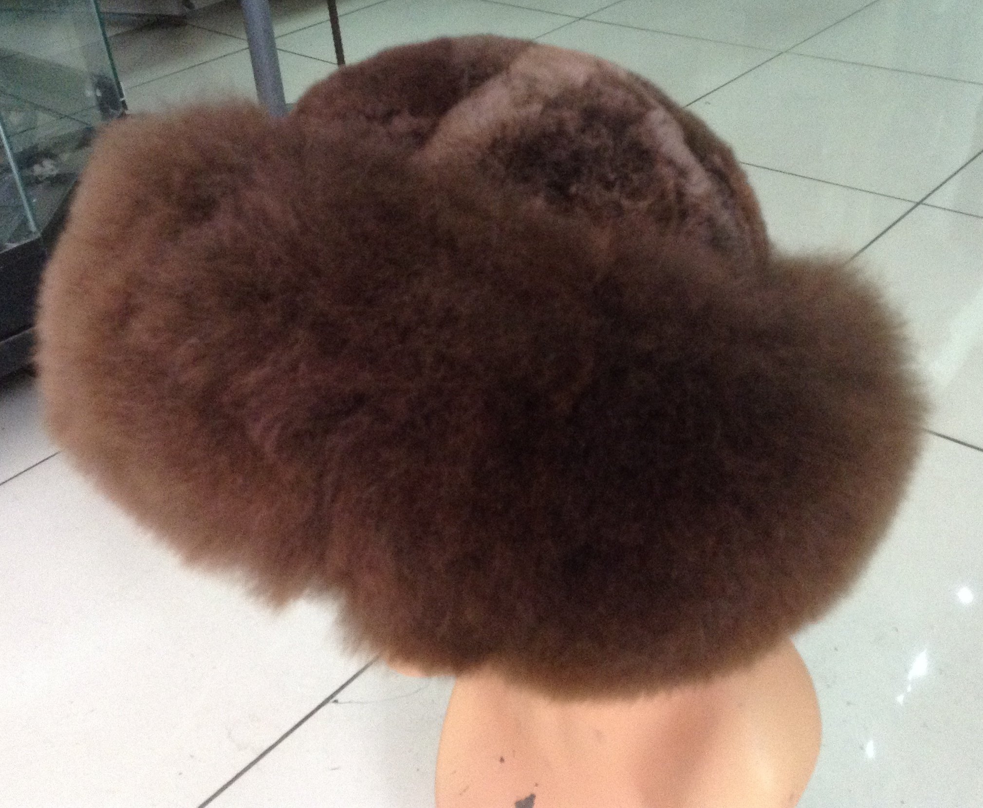 Women's Winter Fur Hat - Baby Alpaca Wide Brim Mongolian Style Russian Hat with Satin Lining (X-Large, Dark Brown) | Cold Weather Fashion Accessory for Outdoor Activities & Holiday Outfits