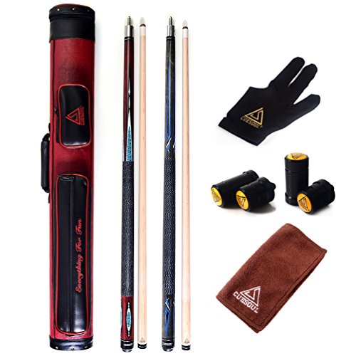 2 Cues With Wine Red case