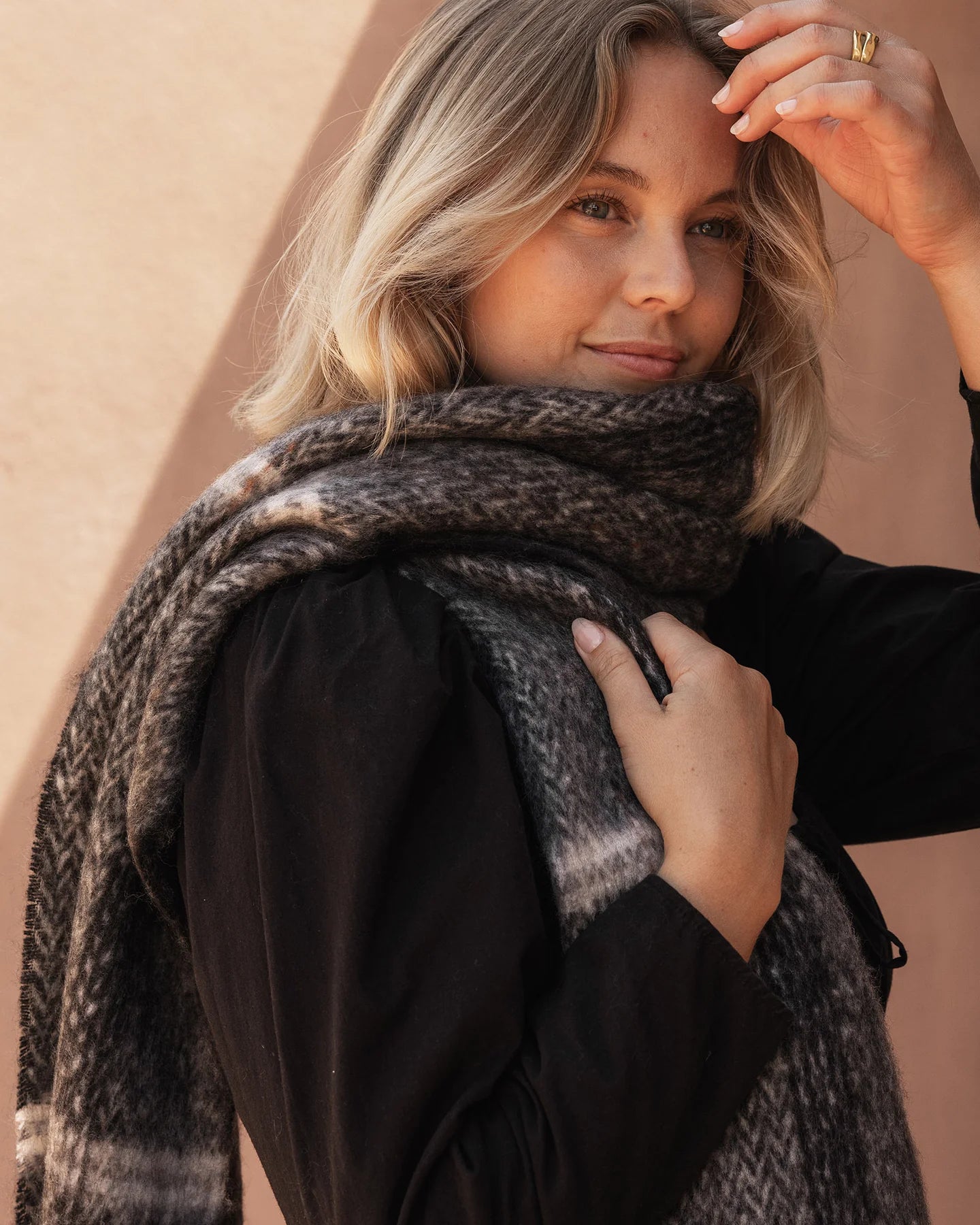 Premium Louenhide Bristol Scarf - Soft Charcoal Gray Winter Wrap for Men & Women - Perfect for Cold Weather, Office, Travel & Gift Giving
