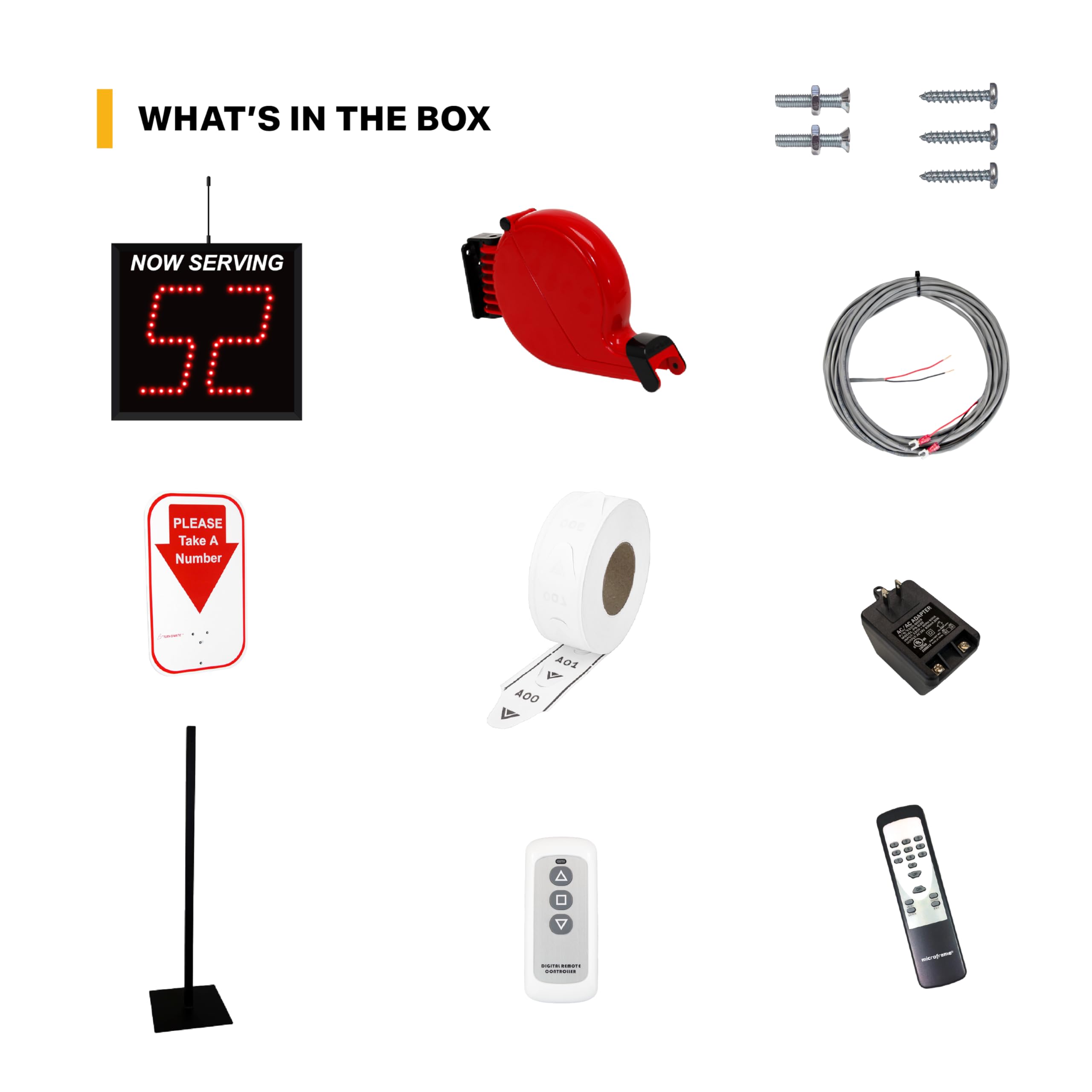 2-Digit Wireless Take A Number System with Floor Dispenser - Queue Management Solution for Retail Stores, Banks, and Clinics