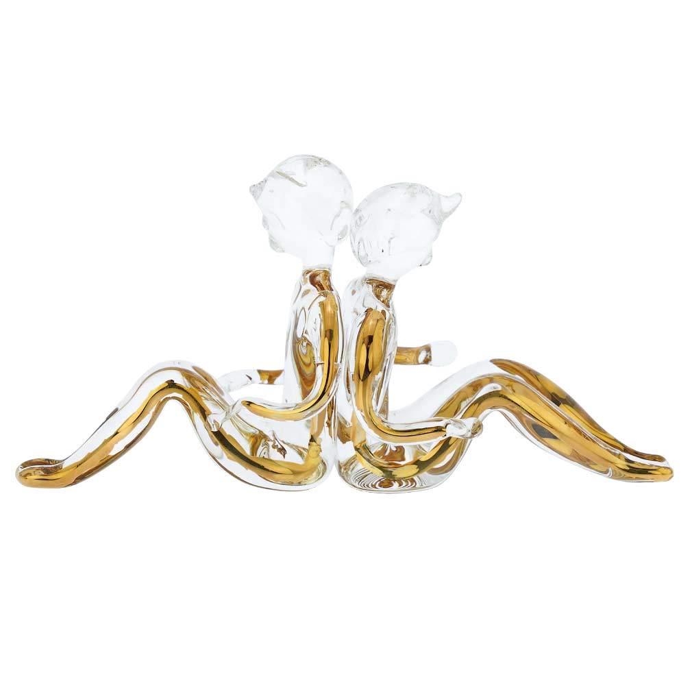 Authentic Murano Glass Zodiac Sign - Gemini by GlassOfVenice | Handcrafted Italian Art Glass Decor for Home, Office & Gift Giving