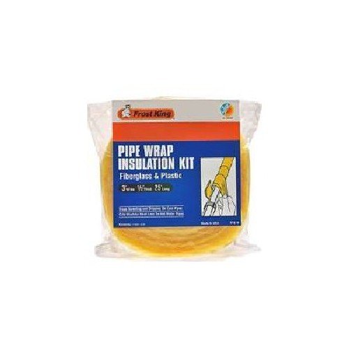 Frost King SP41X Fiberglass Pipe Insulation Wrap Kit - 24 Pack for HVAC, Plumbing & Water Pipes Protection in Cold Weather