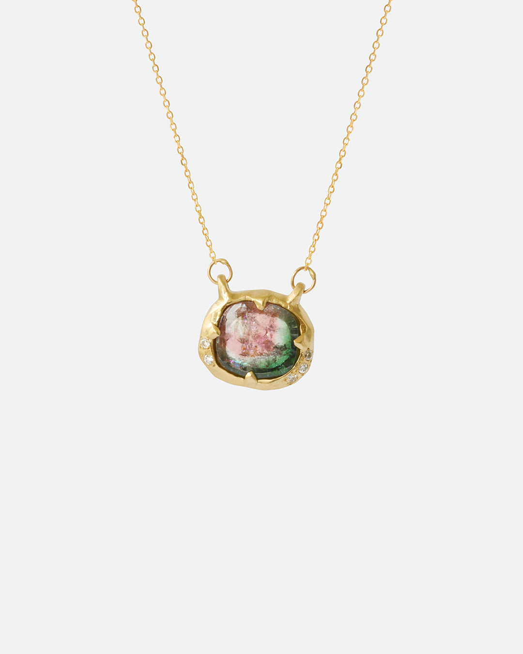 1.20ct Natural Watermelon Tourmaline Pendant Necklace - Elegant Jewelry Gift for Women, Perfect for Weddings, Parties & Special Occasions