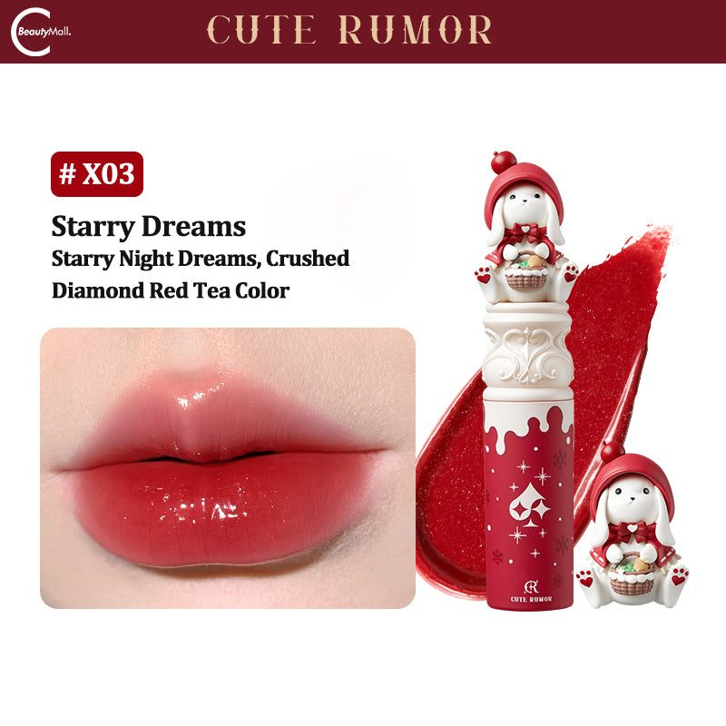 CuteRumor Limited Edition Little Red Riding Hood Bunny Lipstick - Christmas Gift Set for Women, Moisturizing Matte Liquid Lipstick for Holiday Parties & Date Nights