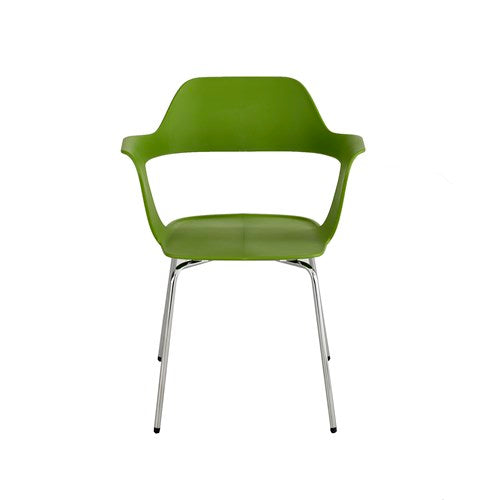 Safco Bandi Polypropylene Shell Stack Chair - Set of 2, Durable & Lightweight for Office, Classroom, or Event Seating