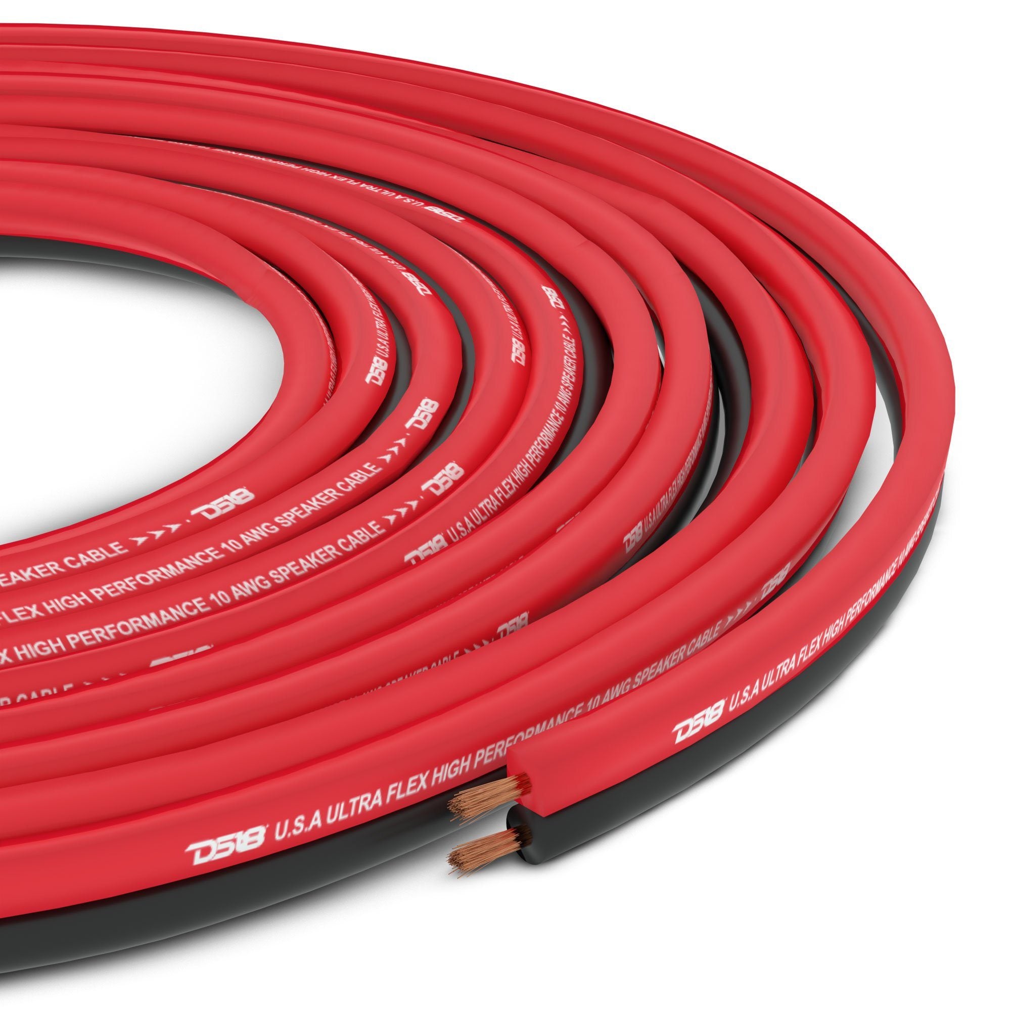DS18 SW 12GA 100RB 12 Gauge Ultra Flexible CCA Speaker Wire - 100 Feet Copper Clad Aluminum Audio Cable for Car Stereo, Home Theater, and Professional Sound Systems