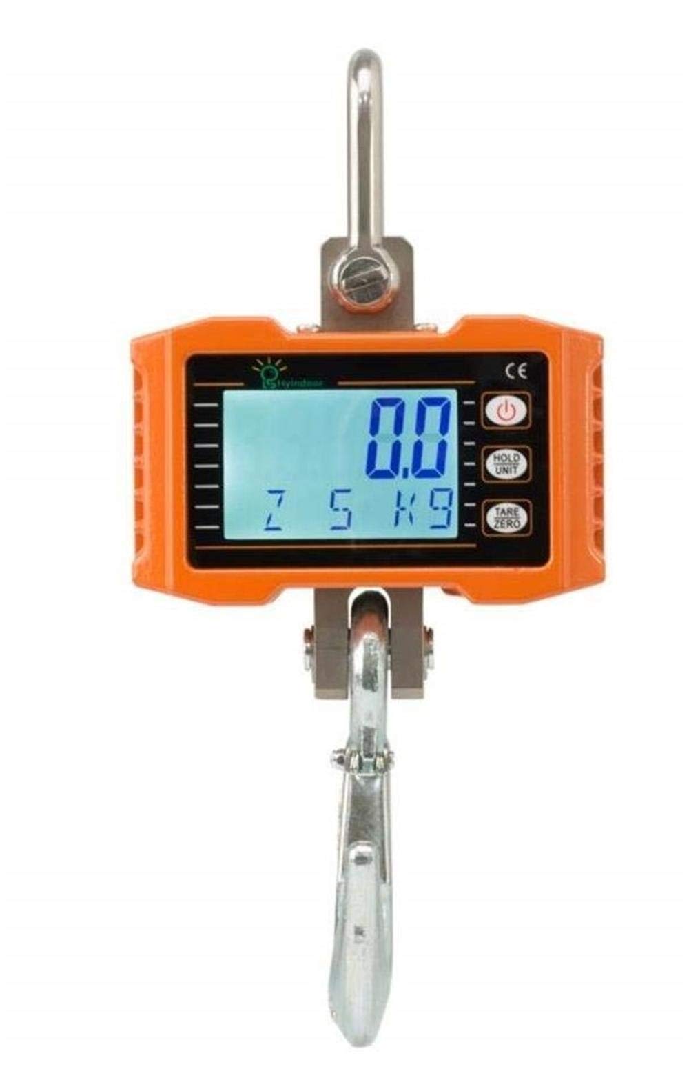 Hyindoor Digital Hanging Scale 1000kg/2200lb - High Precision Industrial Crane Scale with Smart Features for Heavy Duty Lifting | Perfect for Warehouses, Construction Sites & Shipping Operations