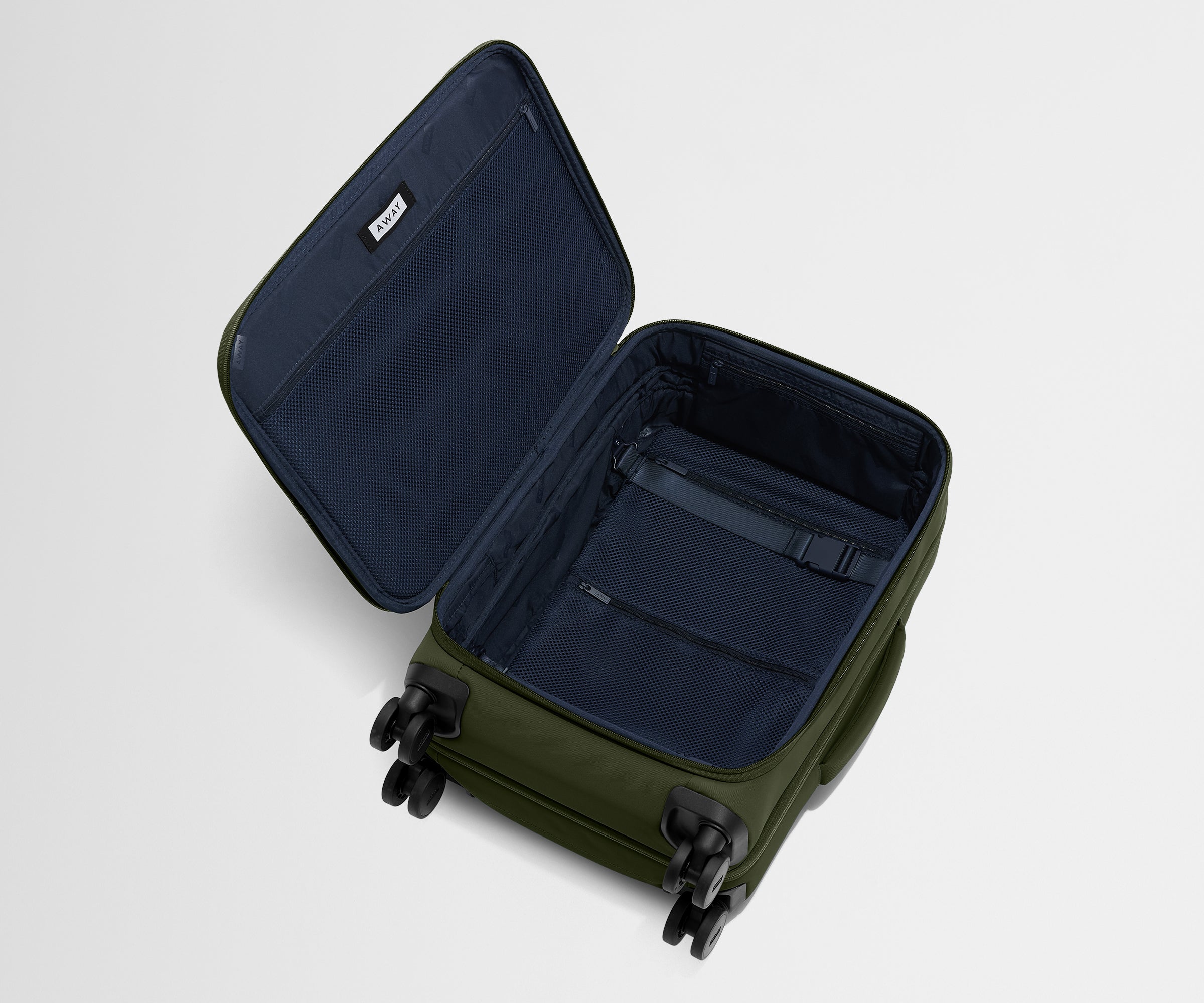 Olive Green Softside Carry On Luggage - Lightweight & Durable for Air Travel, Weekend Getaways & Business Trips