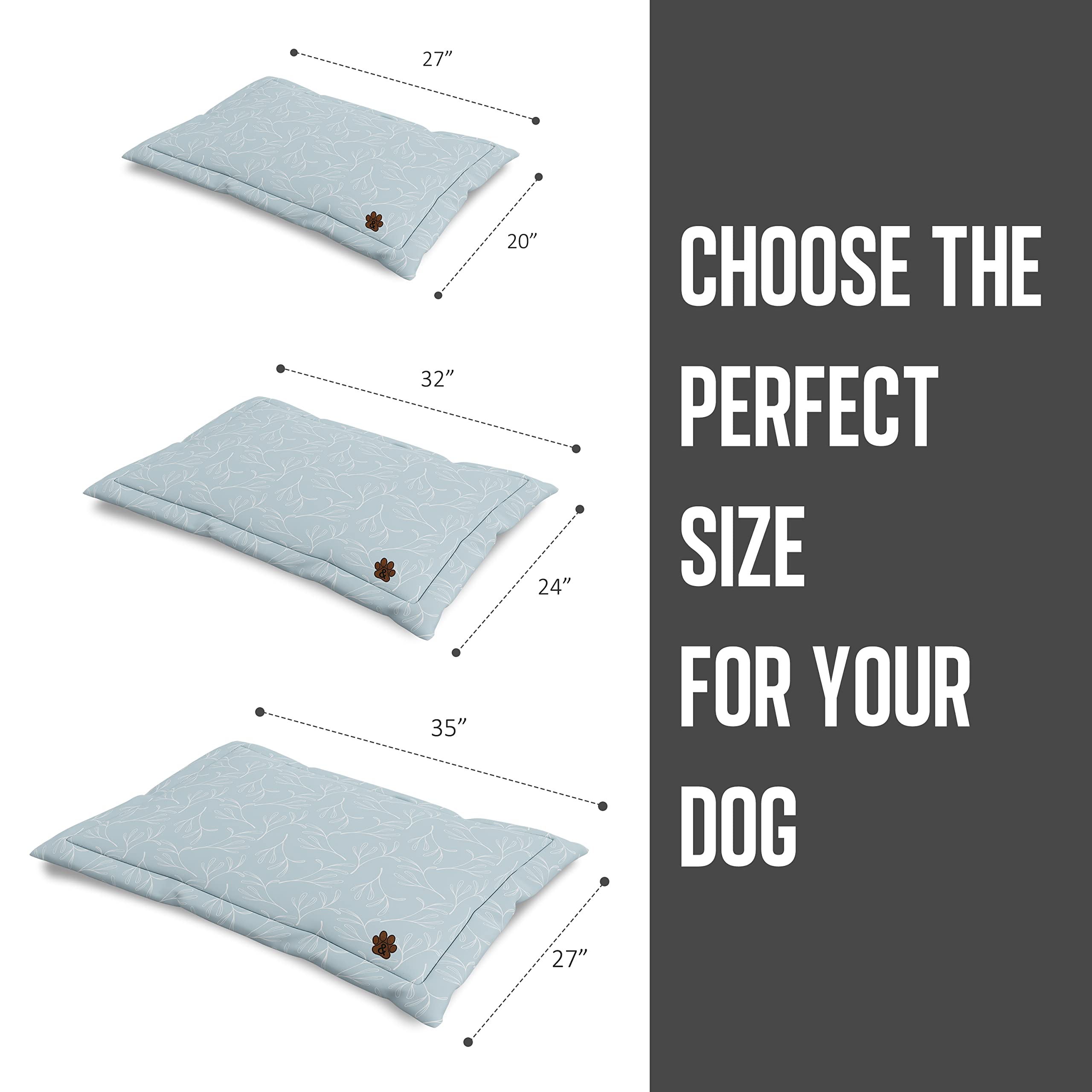 Non-Slip Dog Bed Mat for Large, Medium & Small Dogs & Cats - Washable Pet Mattress with Anti-Skid Bottom (Pattern 07, Large Size) - Perfect for Crates, Floors & Sofas
