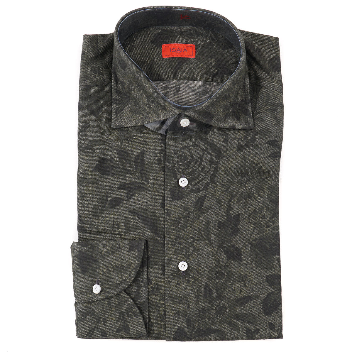 Isaia Floral Patterned Cotton Shirt for Men - Stylish Casual Button Down Shirt for Summer & Spring - Perfect for Office, Date Night & Outdoor Events