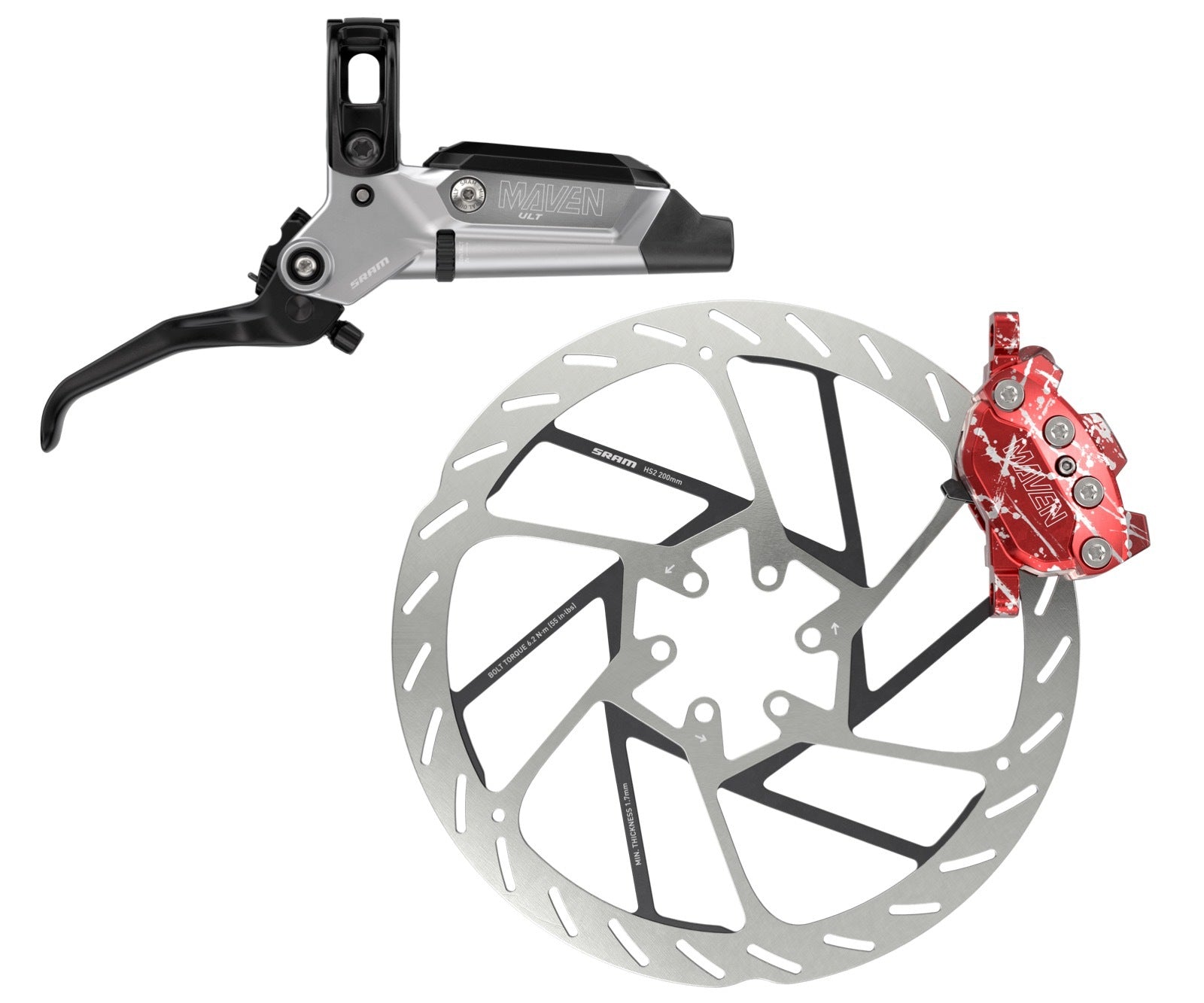 SRAM Maven Ultimate Expert Kit - Premium Mountain Bike Brake Set for Downhill & Trail Riding - Perfect for Professional Cyclists & Off-Road Adventures