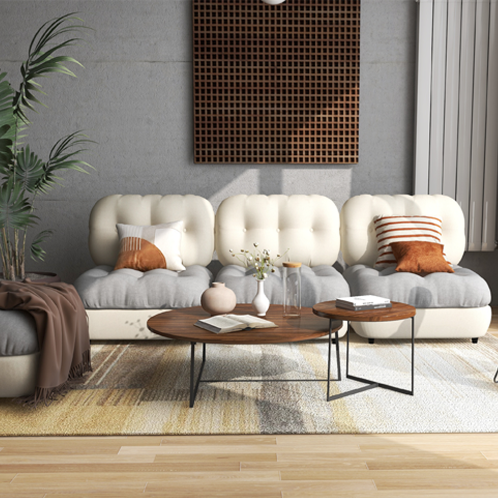 Marlow 3-Seater Modular Sofa with Ottoman - Modern Sectional Couch for Living Room, Lounge & Home Theater - Comfortable & Stylish Furniture for Small Spaces