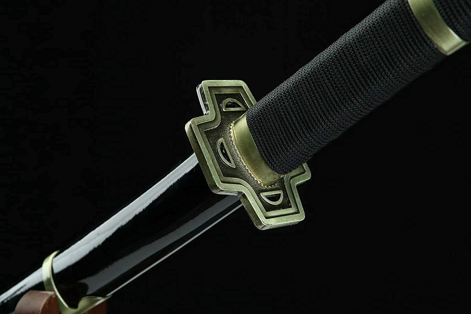 Handmade One Piece Roronoa Zoro Katana - Japanese Anime Cosplay Samurai Sword with Purple Blade | YAMA ENMA Replica | Perfect Gift for Men & Women | Collectible, Display, and Cosplay Accessory