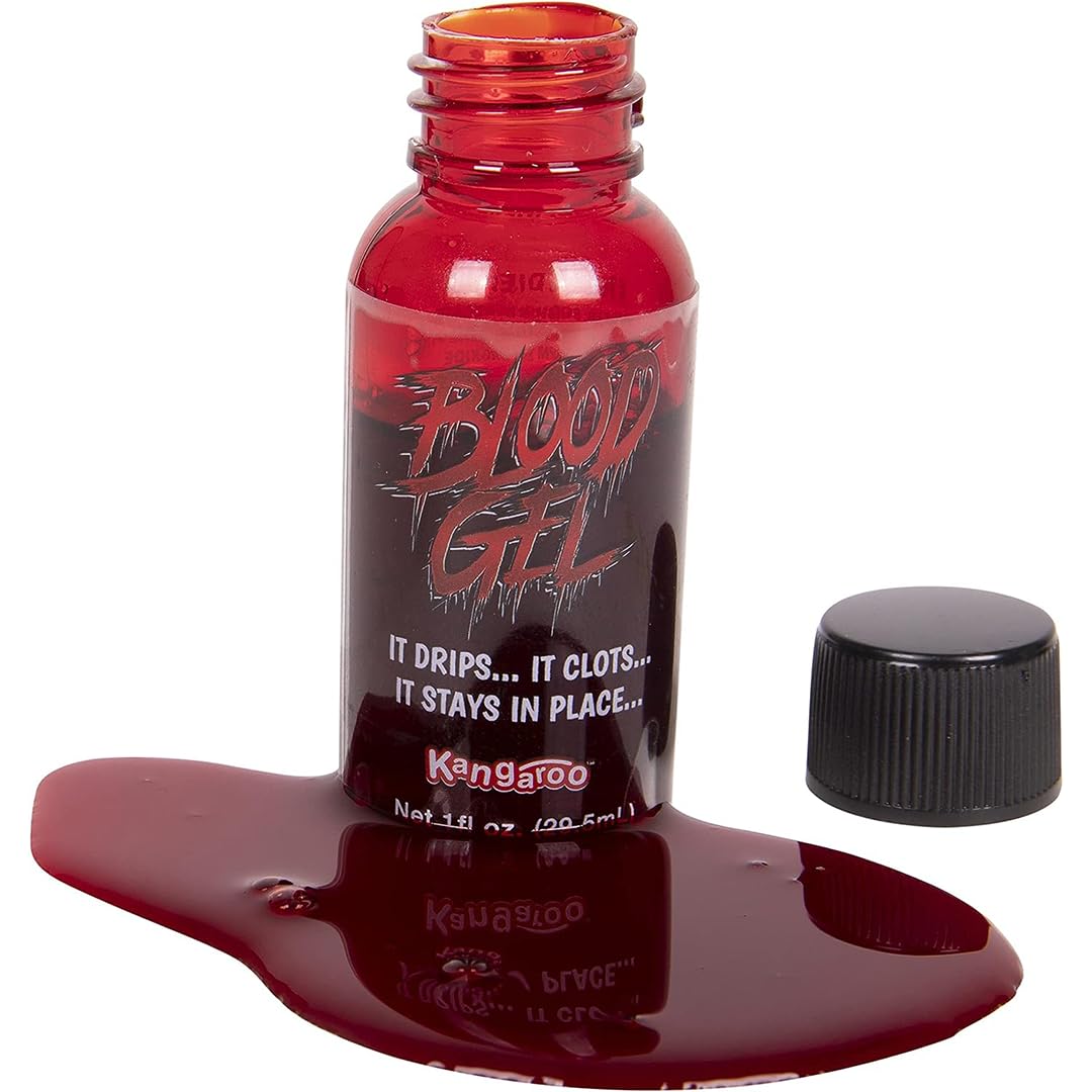 Washable Fake Blood Makeup for Halloween Costumes, Theatre & Cosplay - Realistic Vampire Blood for Wounds & Cuts - 1oz Halloween Accessory for Zombie, Vampire & Horror Costumes - Perfect for Halloween Parties, Haunted Houses & Theatrical Performances
