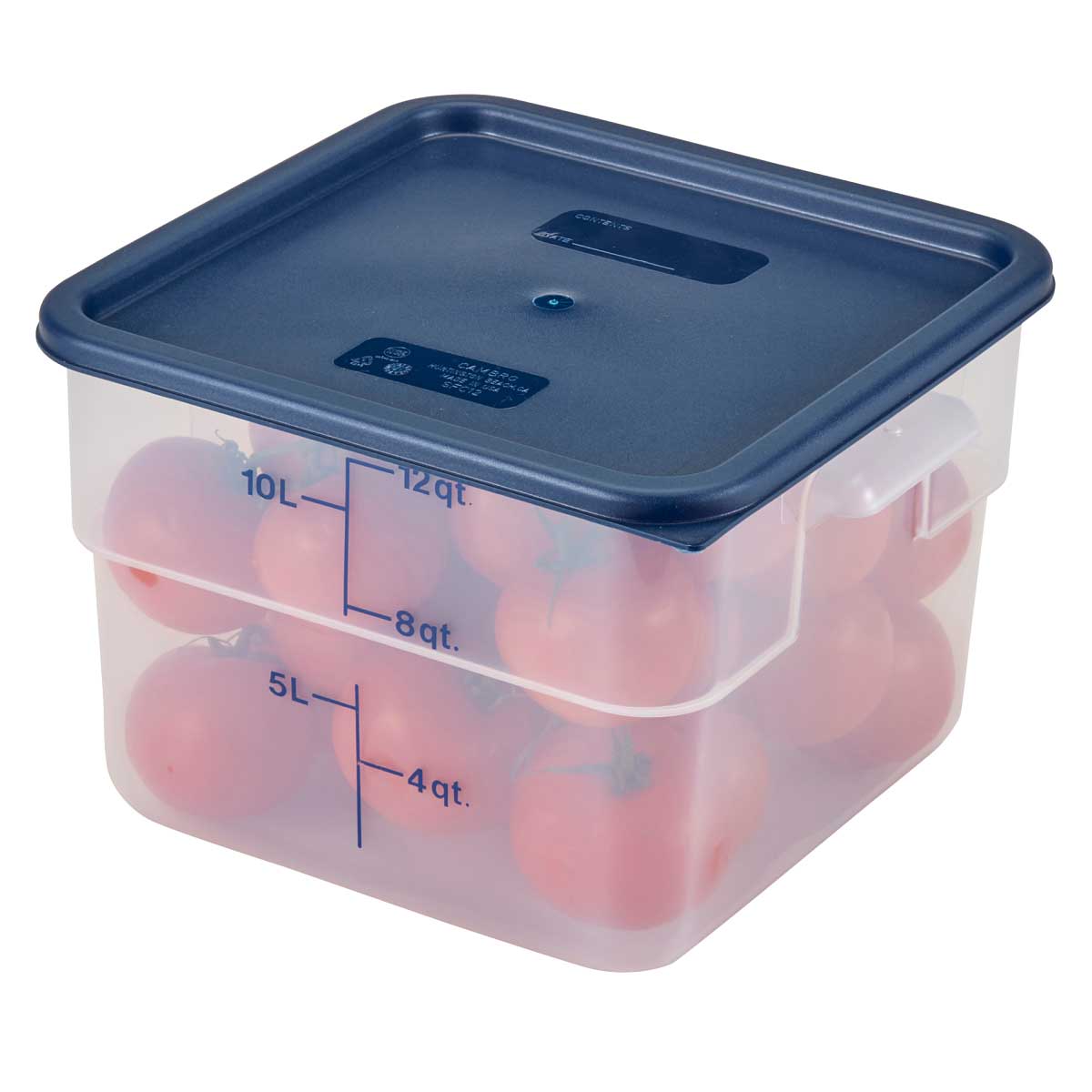 Cambro SFC12453 CamSquare 12/18/22 qt Midnight Blue Food Storage Container Lid - Durable & Stackable for Commercial Kitchens, Restaurants & Catering