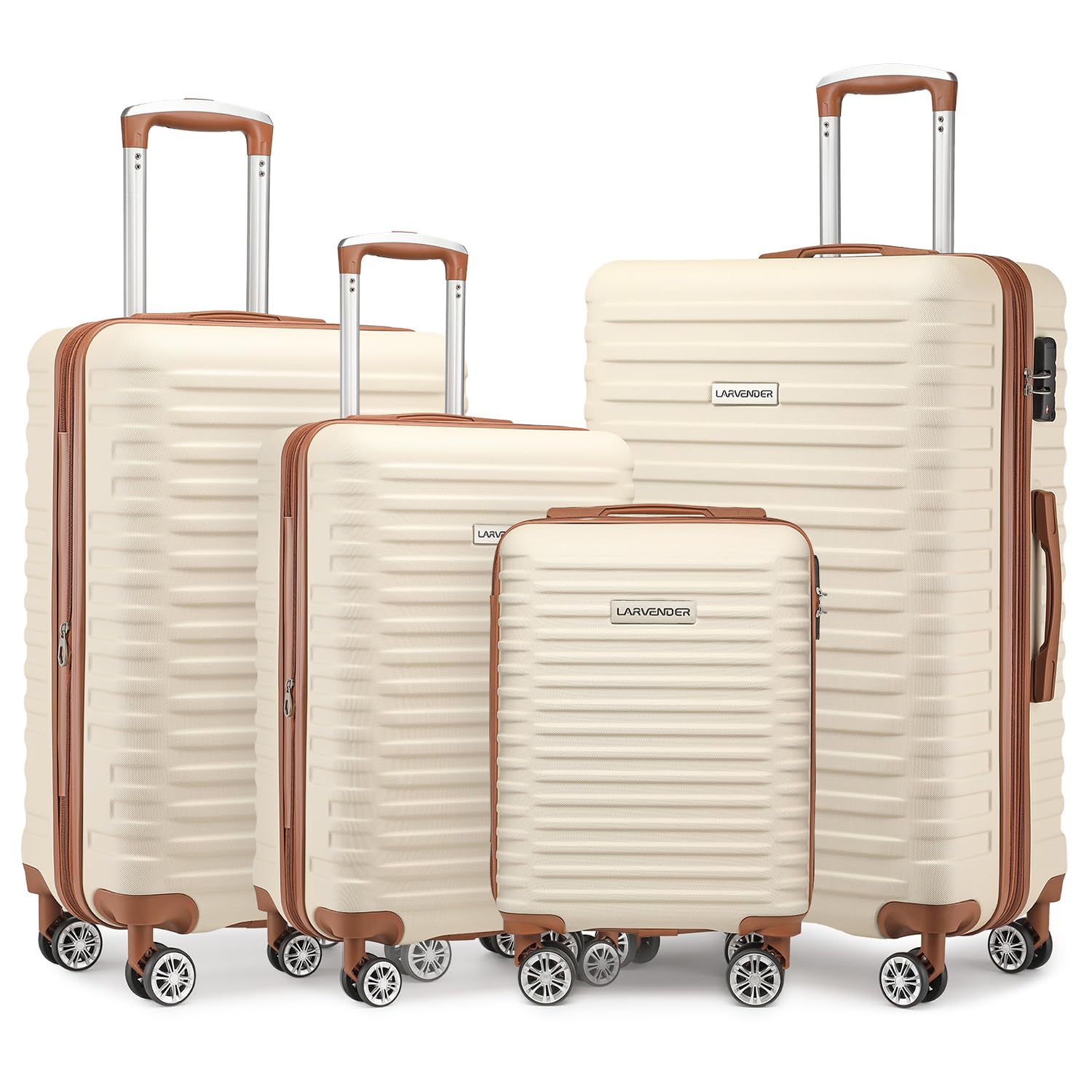 Lulusail 4-Piece Expandable ABS Luggage Set with 360° Spinner Wheels - 24